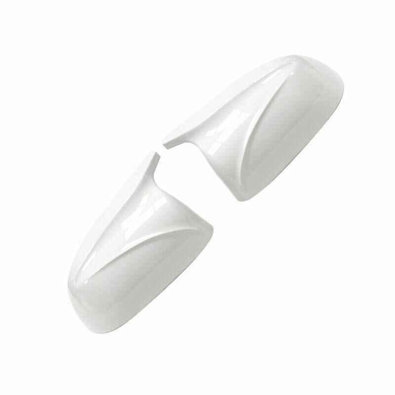White OX Horn Side Rearview Mirror Cover Shell Trim For BMW X5 G05 2019-2025