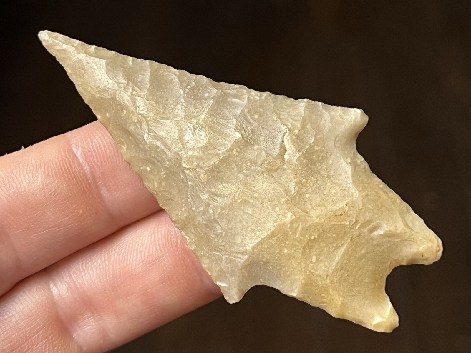 EXCEPTIONAL TEXAS PEDERNALES POINT ARROWHEAD AUTHENTIC INDIAN ARTIFACT BG
