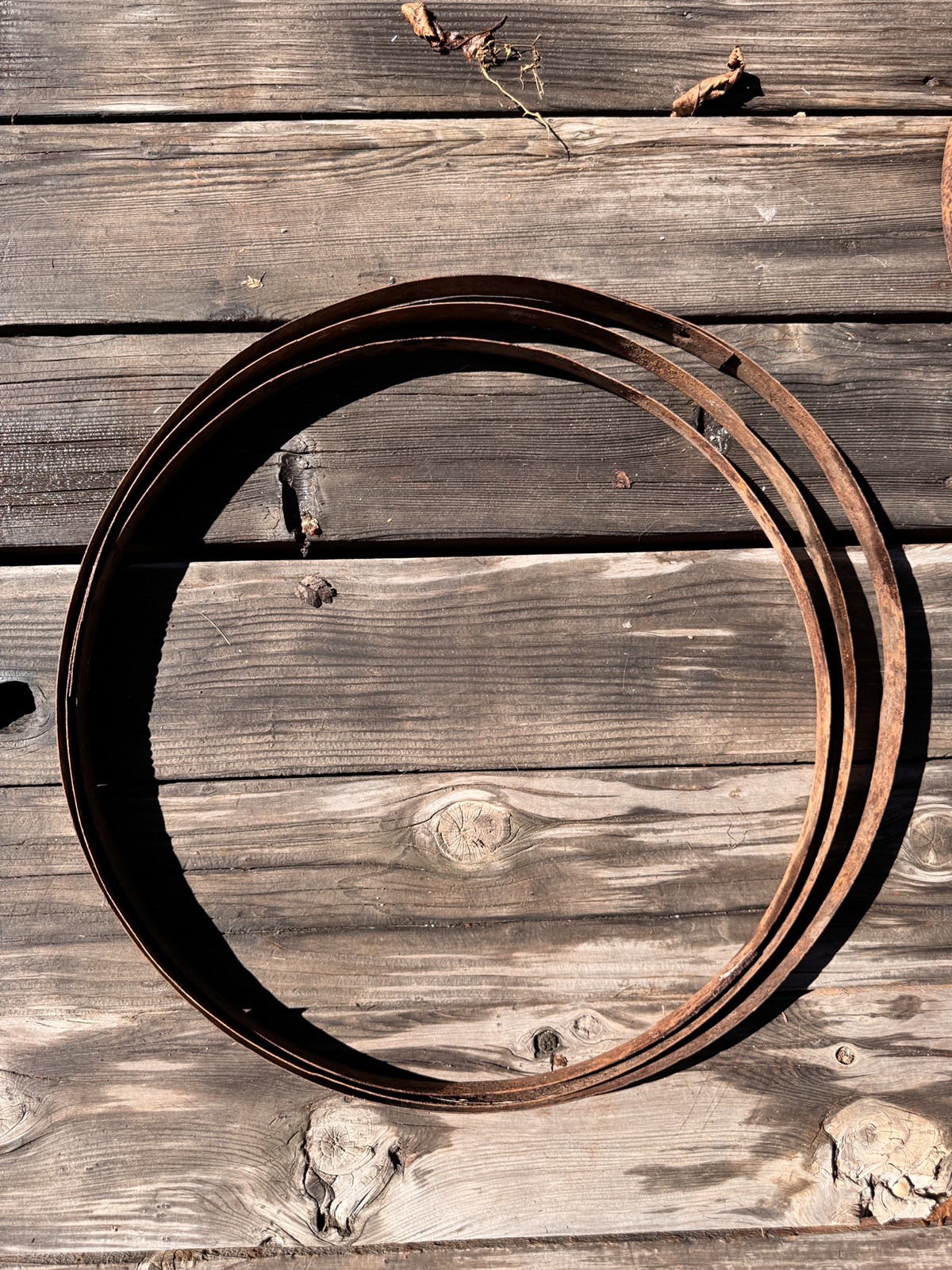 Set of Three Vintage Wine/Whiskey Barrel HOOPS Medium Sized #6