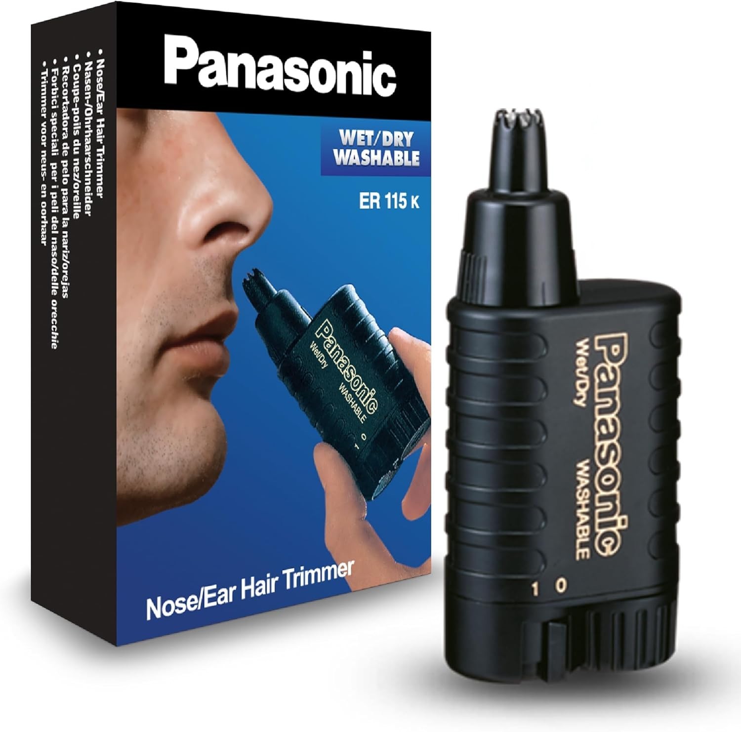Panasonic ER115 Nose & Ear Hair Trimmer Wet/Dry Application - Black Panasonic ER115 Nose & Ear Hair Trimmer Wet/Dry Application - Black