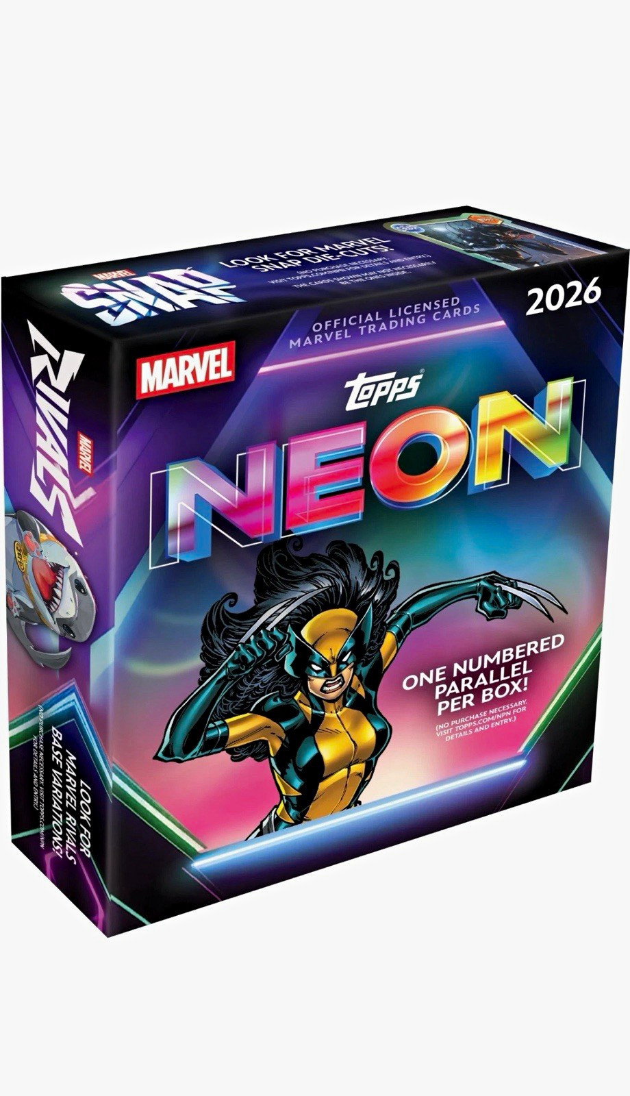 2026 TOPPS NEON MARVEL MEGA BOX (50 Cards) Disney Brand New Sealed Presale QTY