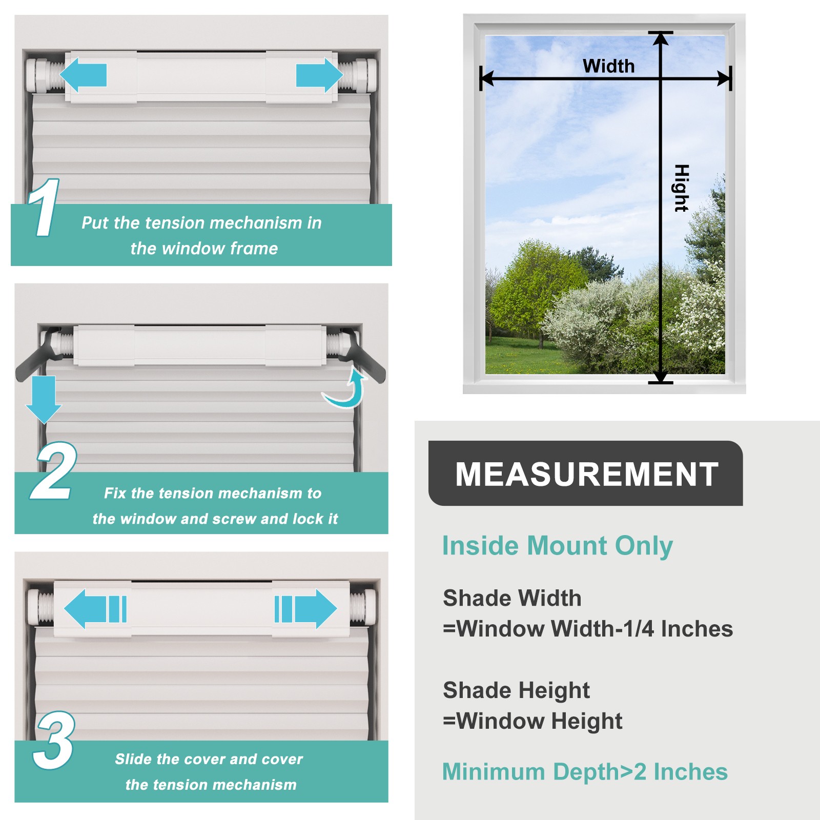 No Drill No Tools Blackout Cellular Shades Cordless Blinds for Windows Honeycomb No Drill No Tools Blackout Cellular Shades Cordless Blinds for Windows Honeycomb