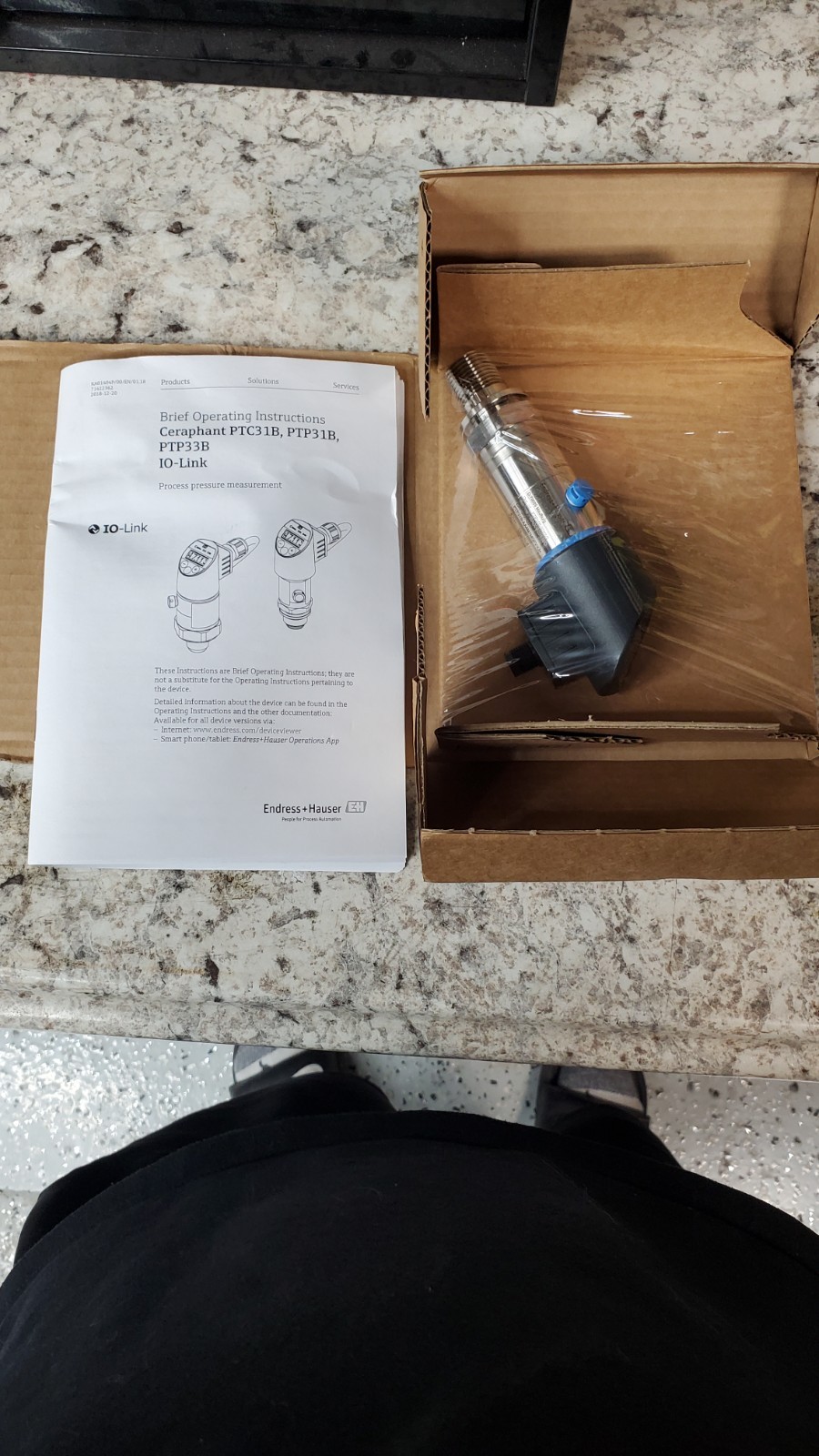 New Endress+ Hauser Pressure Sensor, Model: Ceraphant, Order Code: Ptp31b-3dk8