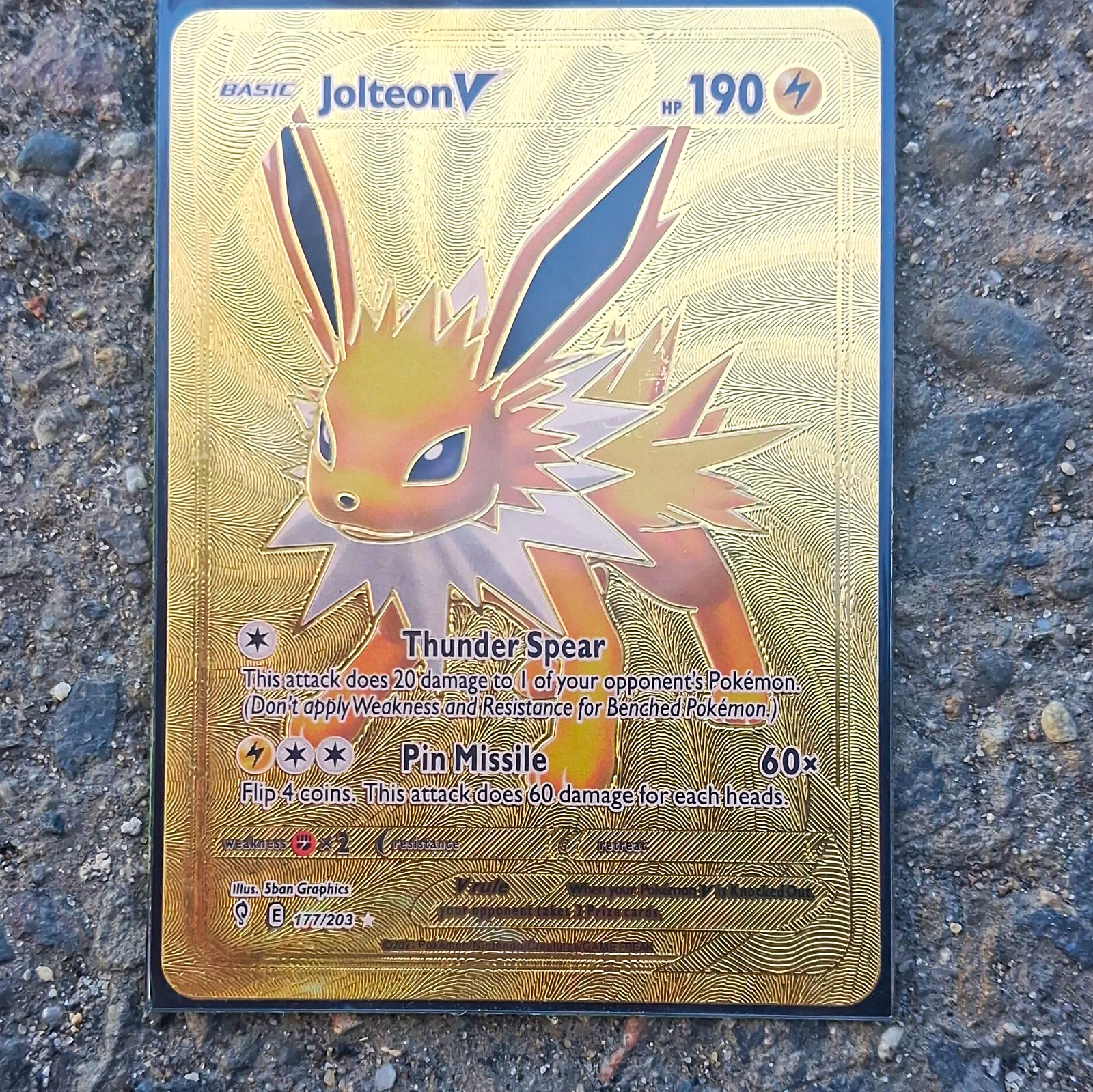 The Pokémon Nintendo Jolteon V 177/203 Sword & Shield Secret Rare Holo 190HP The Pokémon Nintendo Jolteon V 177/203 Sword & Shield Secret Rare Holo 190HP