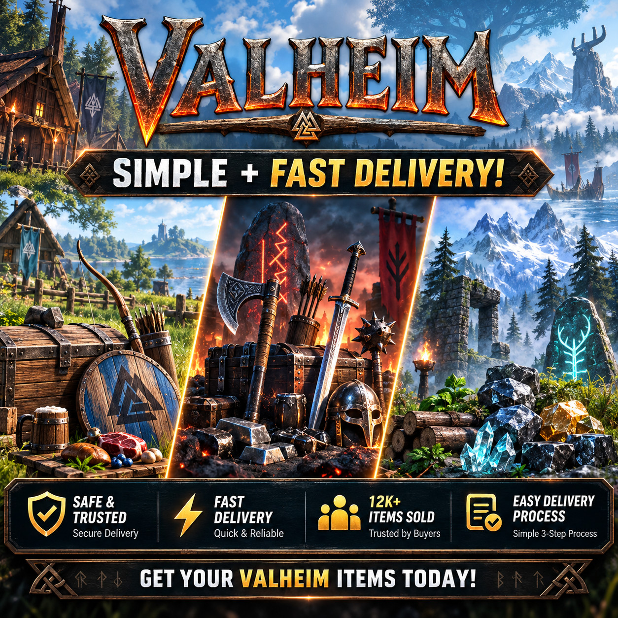 Valheim Bundles✨All Items + Weapons + Progression Bundles + More ✨PC/Xbox/PS5