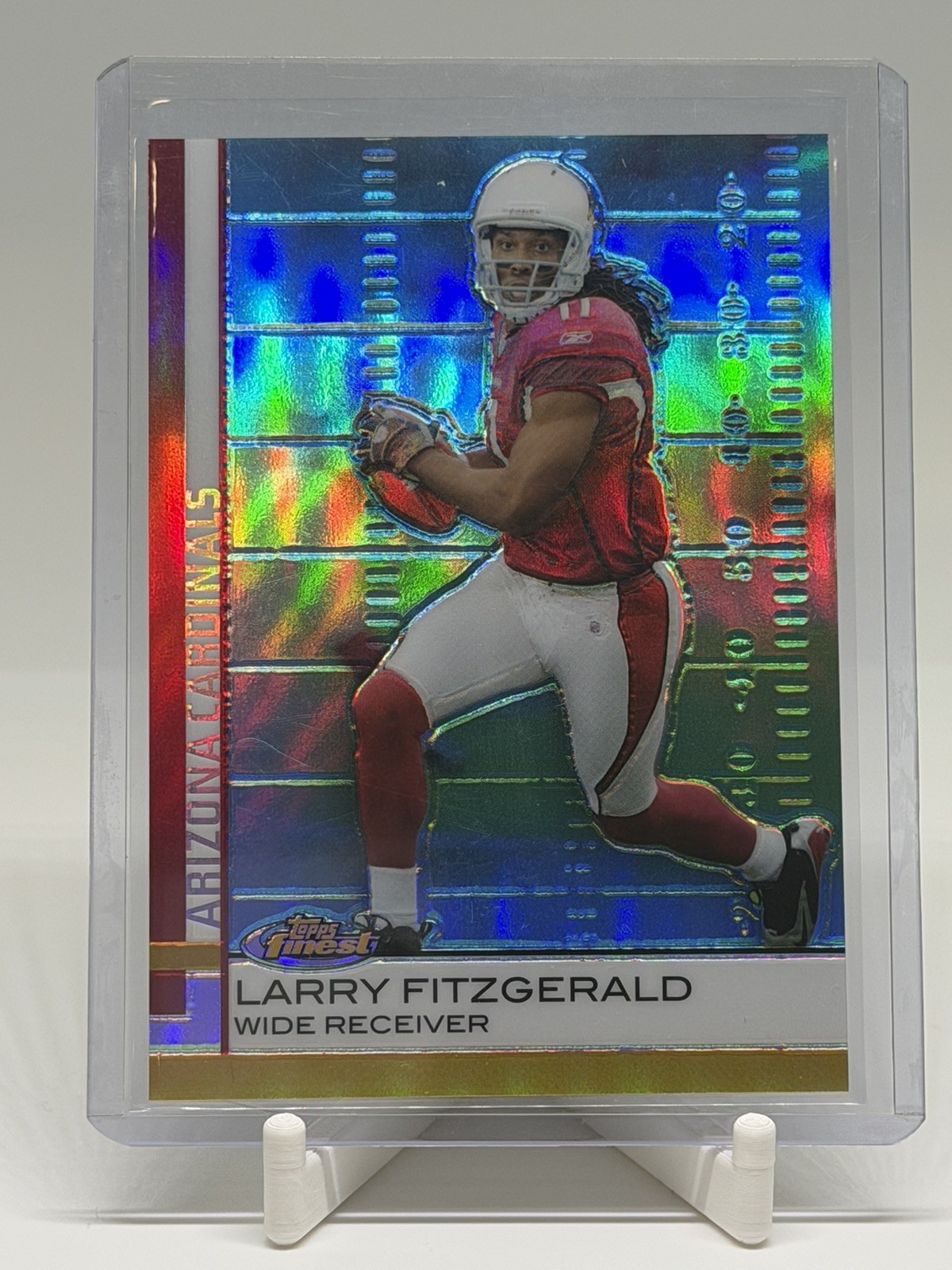 LARRY FITZGERALD 2009 Topps Finest #1 Blue Refractor /429