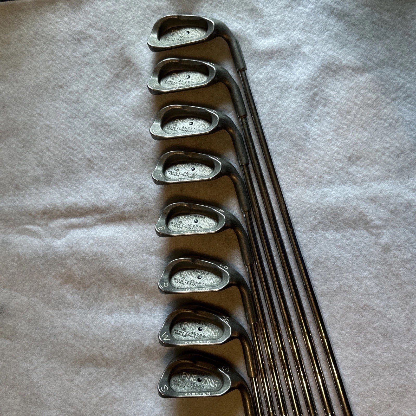Ping Zing Black Dot Iron Set 4-PW SW KT-M Steel Shafts Stiff Flex RH 