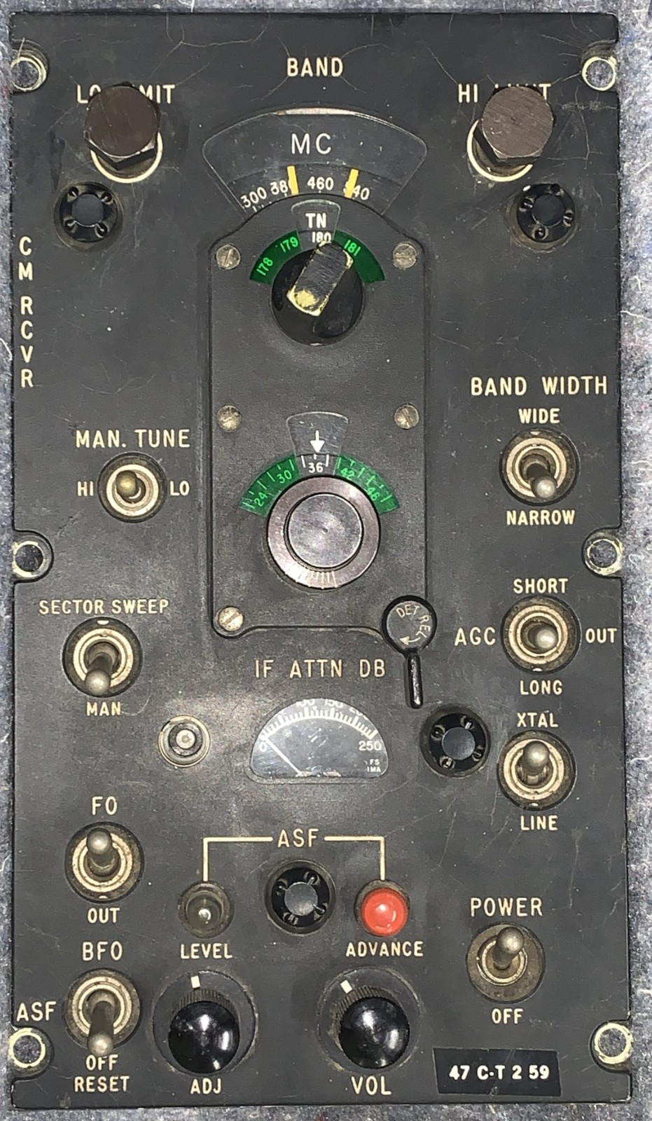AN/APR-9 Airborne Radar Sys. 48\'-50\'s B-52, B-36, B-57, A-1, P-2, EC-121, EB-66 AN/APR-9 Airborne Radar Sys. 48\'-50\'s B-52, B-36, B-57, A-1, P-2, EC-121, EB-66