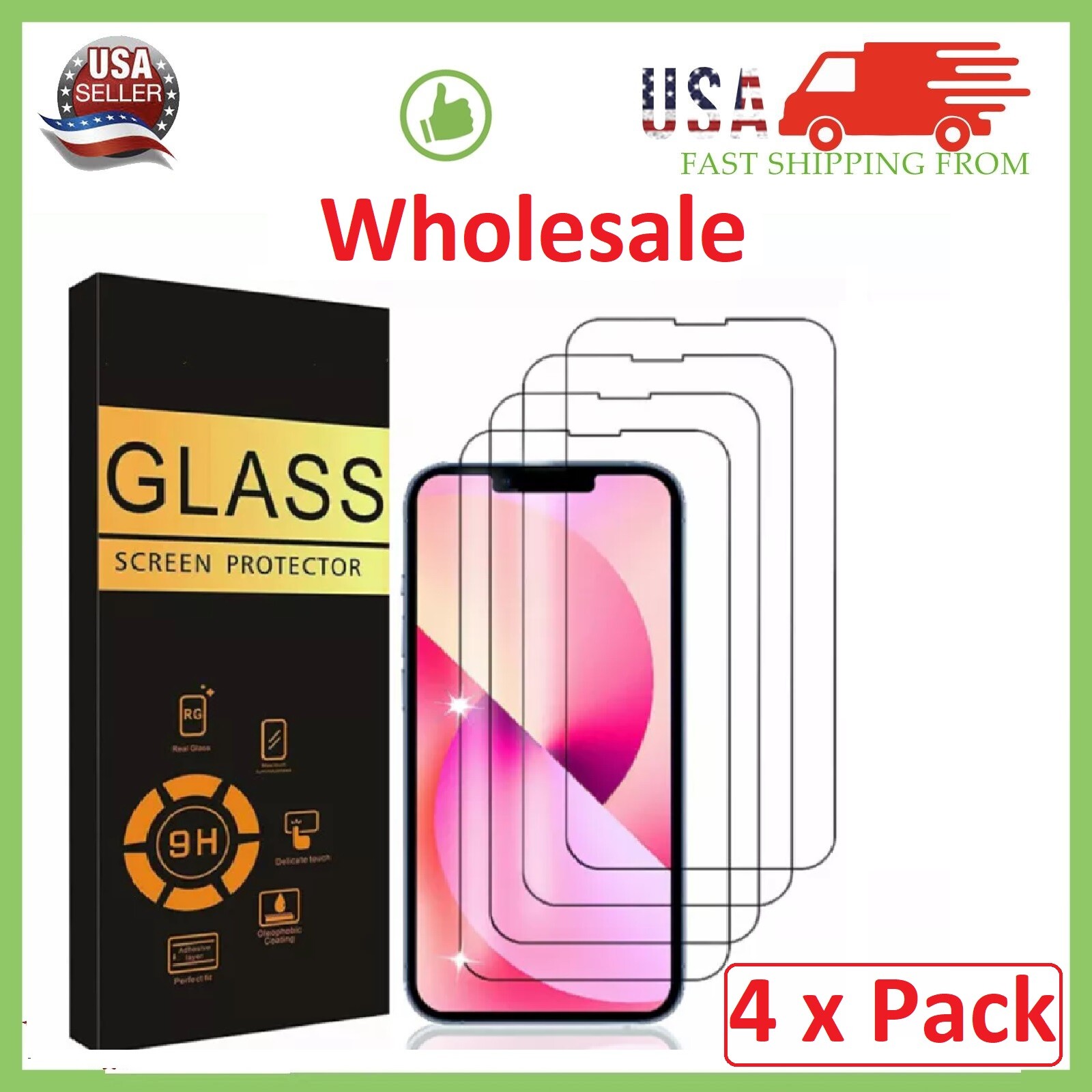 Wholesale LOT Tempered Glass Screen Protector for iPhone 17 16 Pro Max 15 14 13