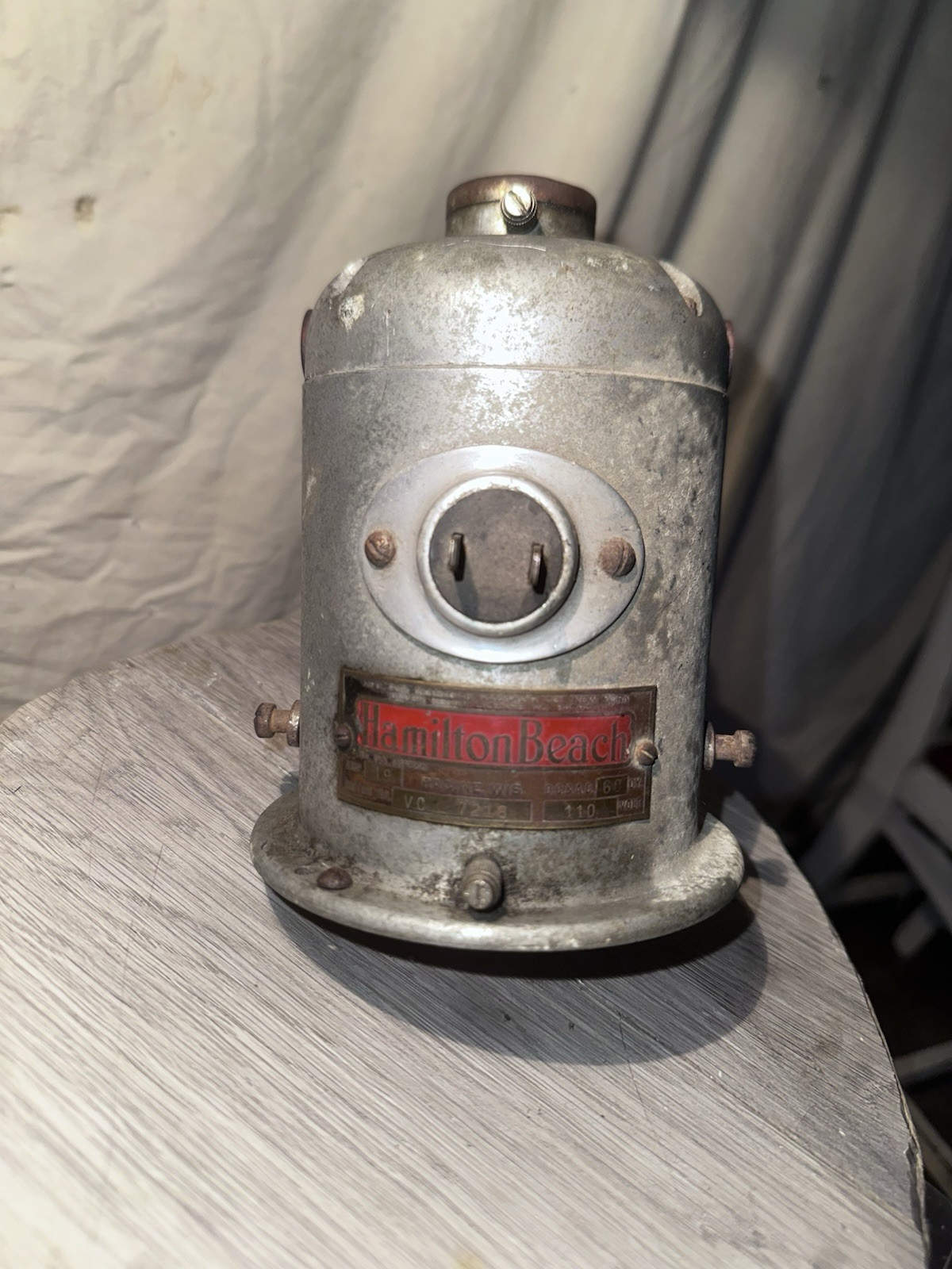 WW1 Old Rare Military Air Raid Electric Siren Motor Hamilton Beach VC 7218 Works