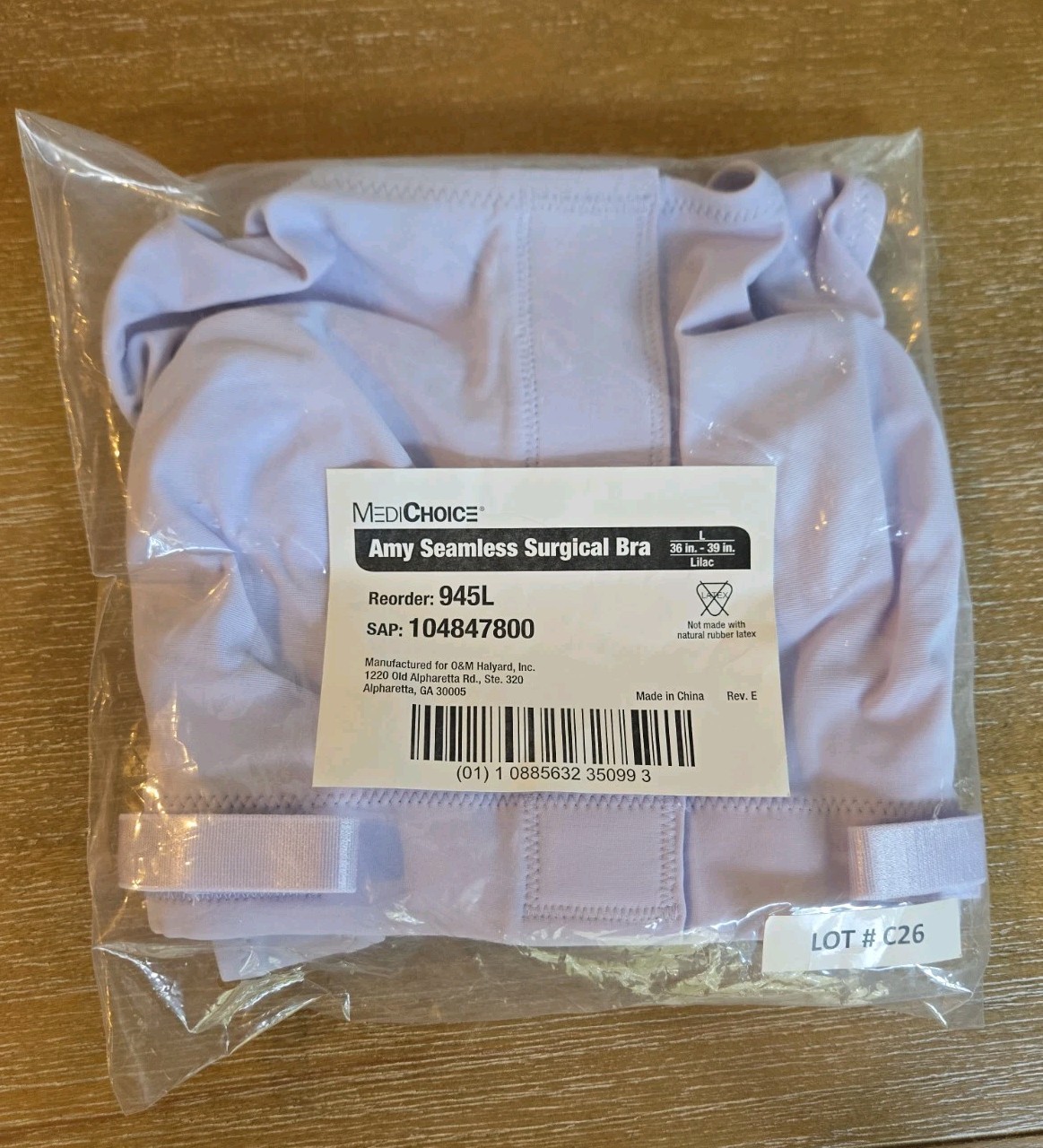 MediChoice Amy Seamless Surgical Bra, Size L, Lilac 945L Post-Surgery Mastectomy MediChoice Amy Seamless Surgical Bra, Size L, Lilac 945L Post-Surgery Mastectomy