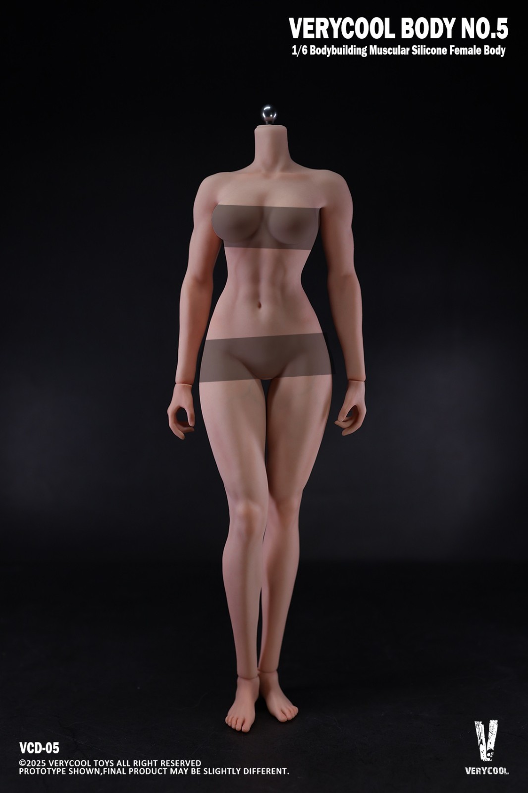 VERYCOOL VCD-05B Woman Muscular Silicone Natural Skin Body Toy F 1:6 Figure Head