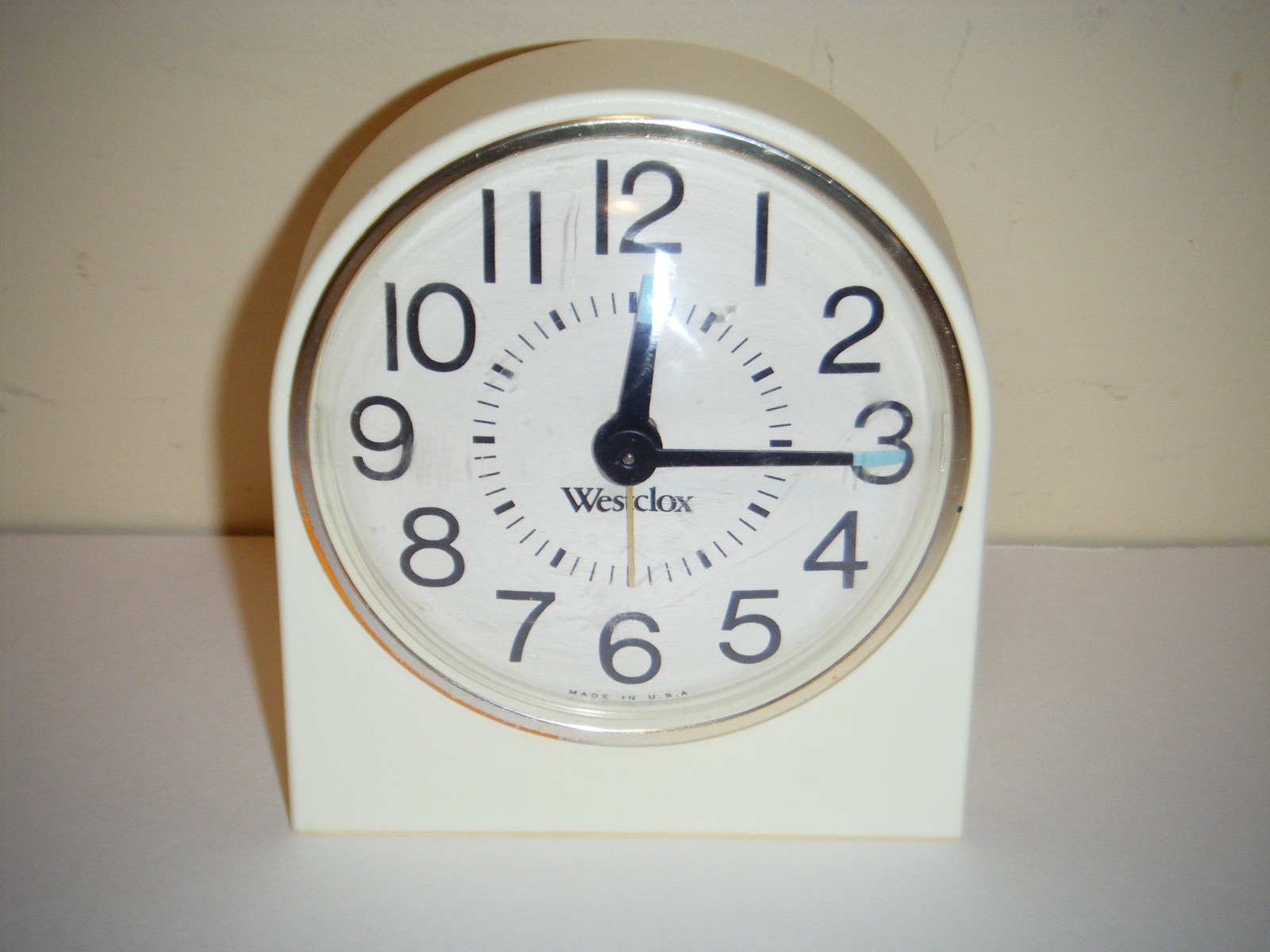 Vintage Westclox Manual Wind Up Alarm Clock Made In USA