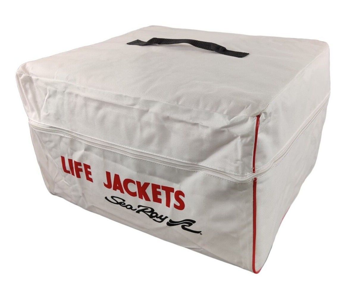 Sea Ray Life Jacket Storage Bag Preserver Vest Boat Marine White Heavy Duty Sea Ray Life Jacket Storage Bag Preserver Vest Boat Marine White Heavy Duty