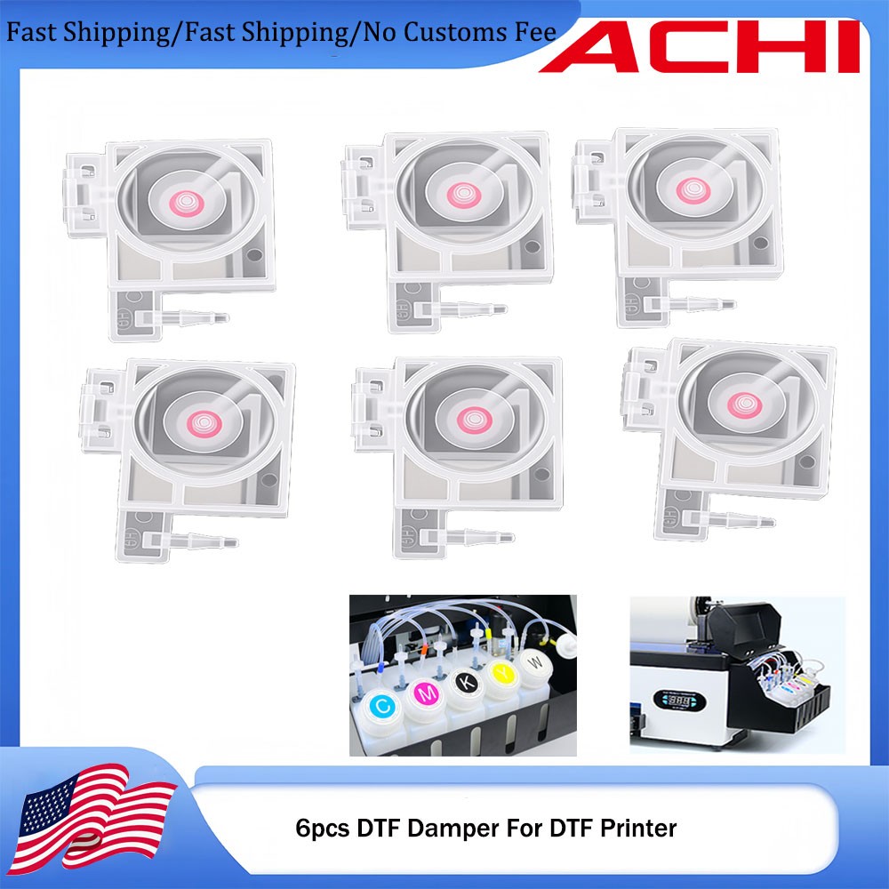 6pcs R1390/L1800/L800 Ink Dampers Ink Bag Ink Sac For ACHI Epson A3 DTF Printers