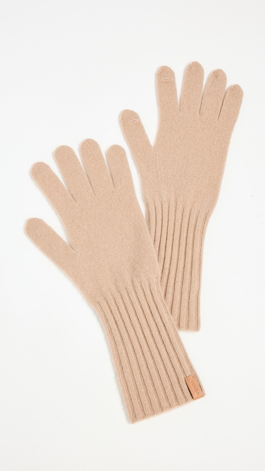 Vince 100% Boiled Cashmere Knit Gloves Camel Tan Touchscreen Phone Friendly Vince 100% Boiled Cashmere Knit Gloves Camel Tan Touchscreen Phone Friendly