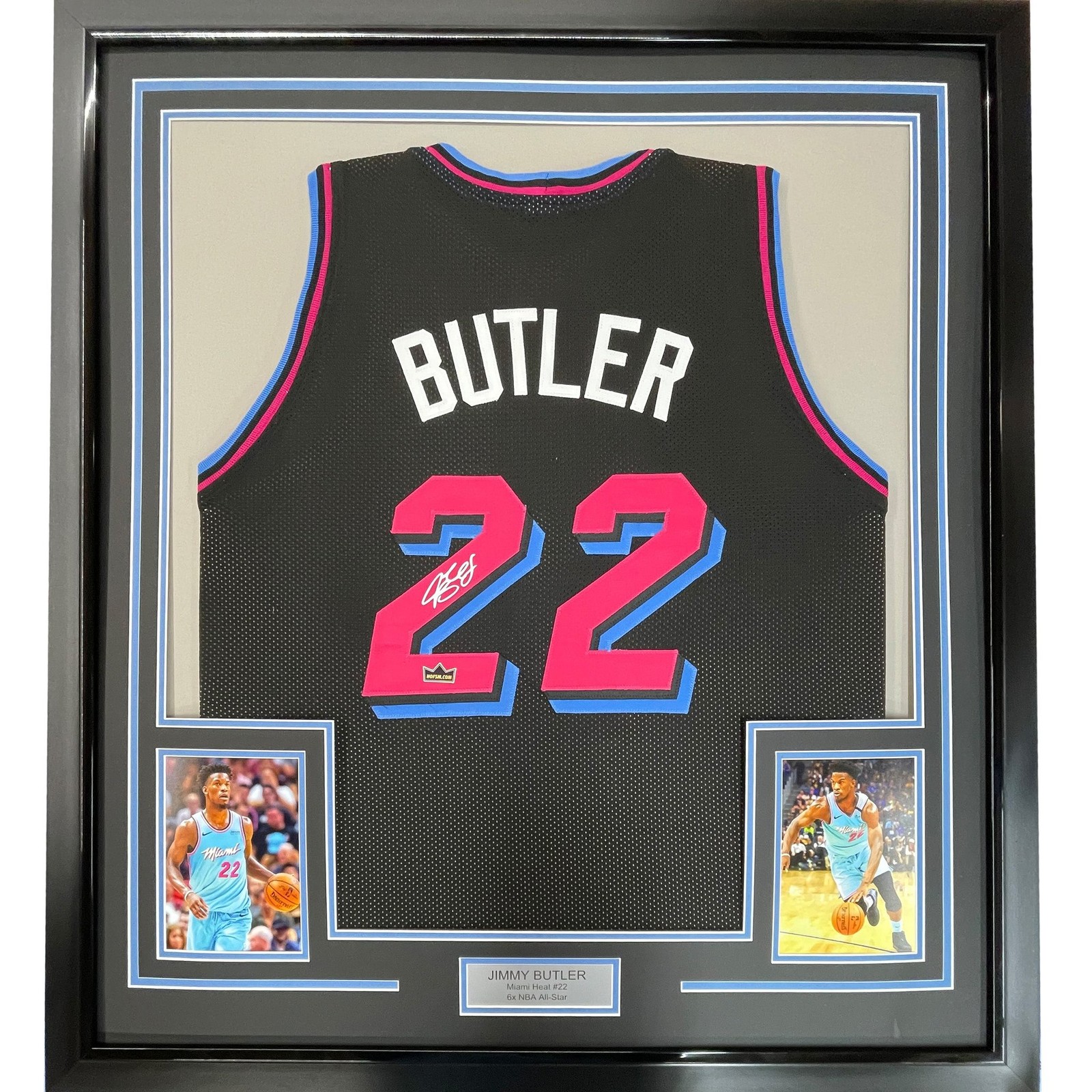 Framed Facsimile Autographed Jimmy Butler 35x39 Black Reprint Laser Auto Framed Facsimile Autographed Jimmy Butler 35x39 Black Reprint Laser Auto