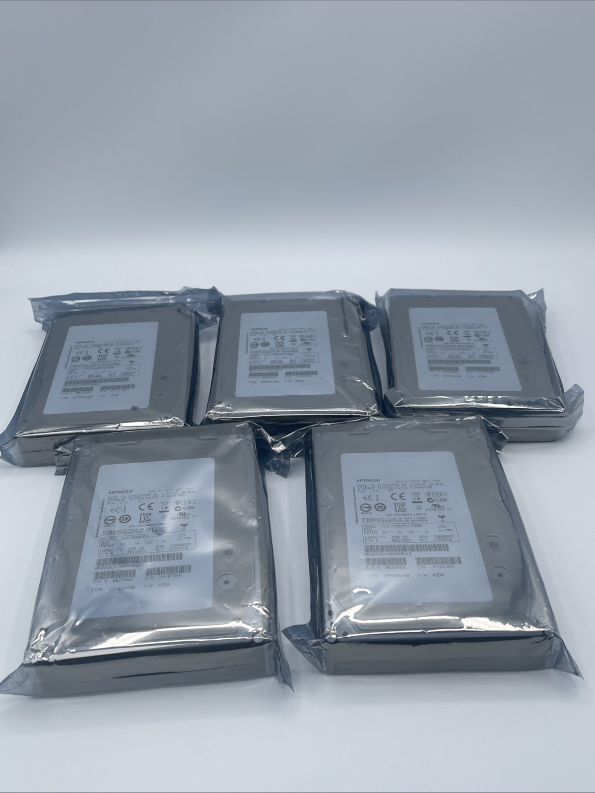 5x HGST Spec Hitachi HUS156045VLS600 450GB 64MB 15K SAS 3.5\ 5x HGST Spec Hitachi HUS156045VLS600 450GB 64MB 15K SAS 3.5\