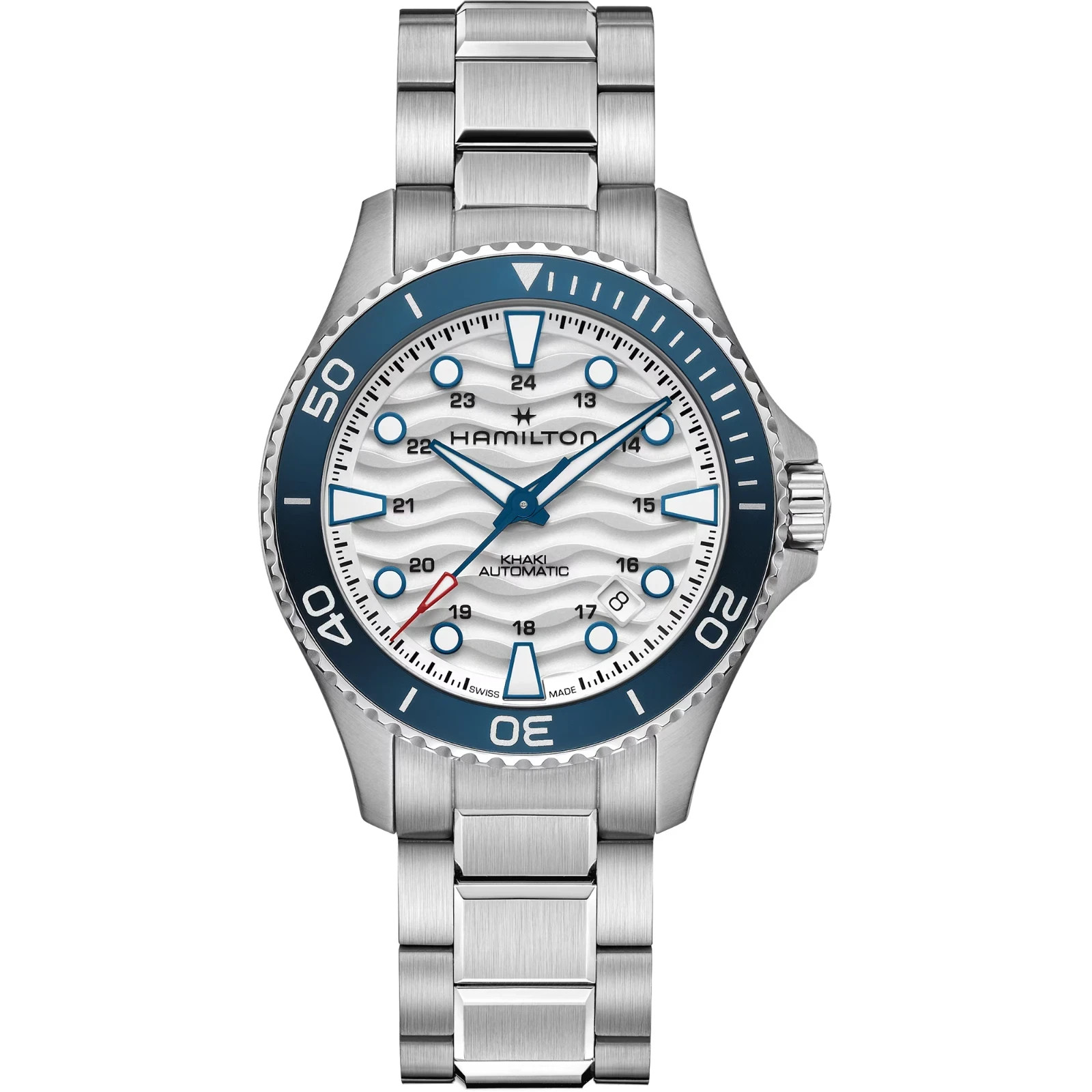New Hamilton Khaki Navy Scuba Auto 40mm ST Steel White Dial Mens Watch H82425110 New Hamilton Khaki Navy Scuba Auto 40mm ST Steel White Dial Mens Watch H82425110