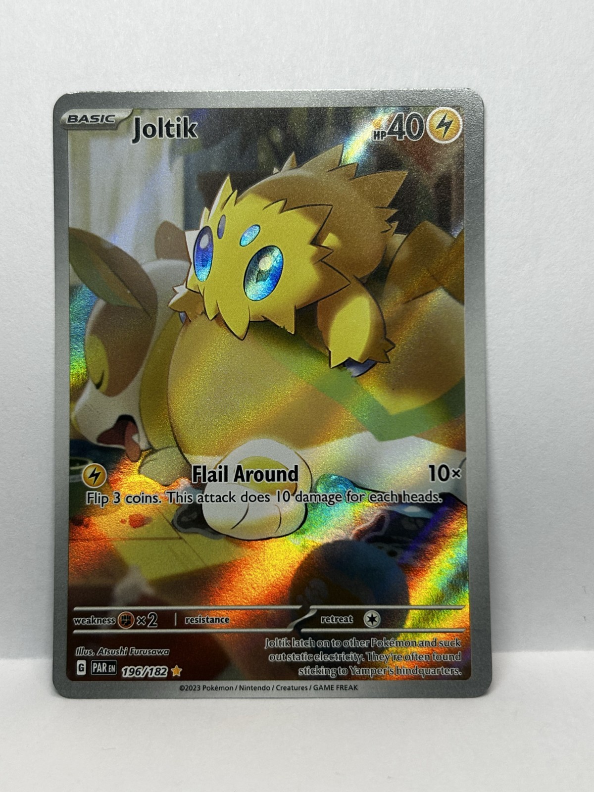Joltik 196/182 Illustration Rare Paradox Rift Pokemon Holofoil