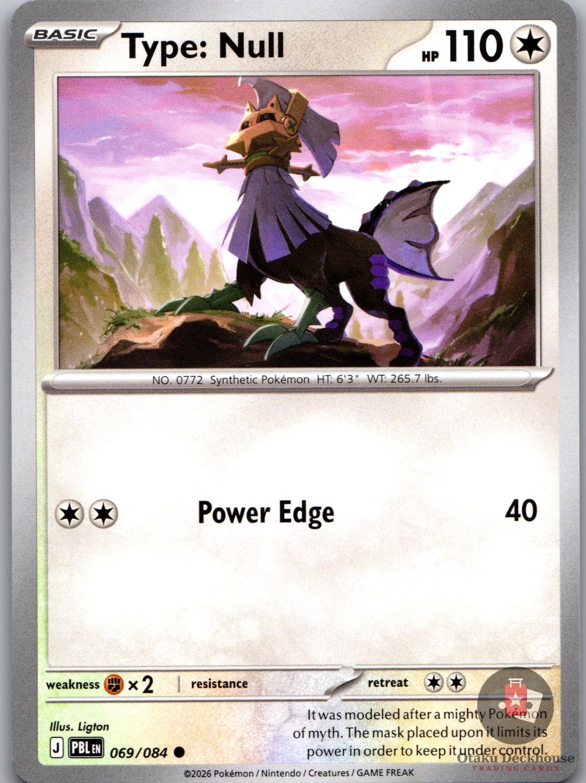 Type: Null 069/084 Common Pitch Black Pokemon Near Mint