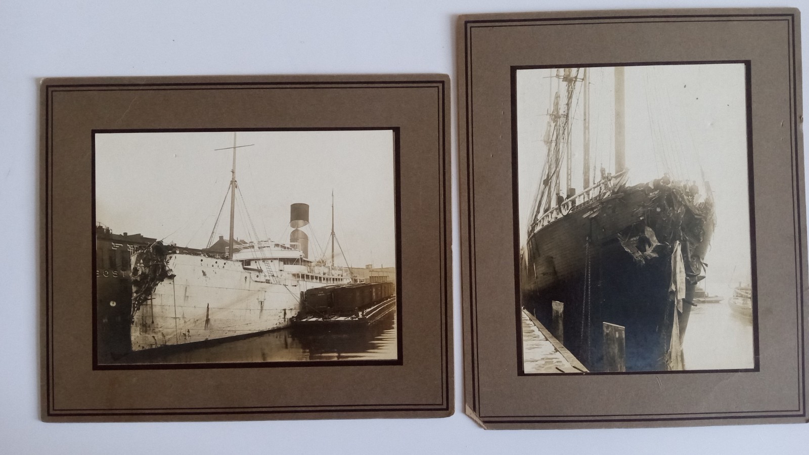 2 1914 Real Photos Boston SS Limon The Dorothy Parker Ships Collided Cape Cod 2 1914 Real Photos Boston SS Limon The Dorothy Parker Ships Collided Cape Cod