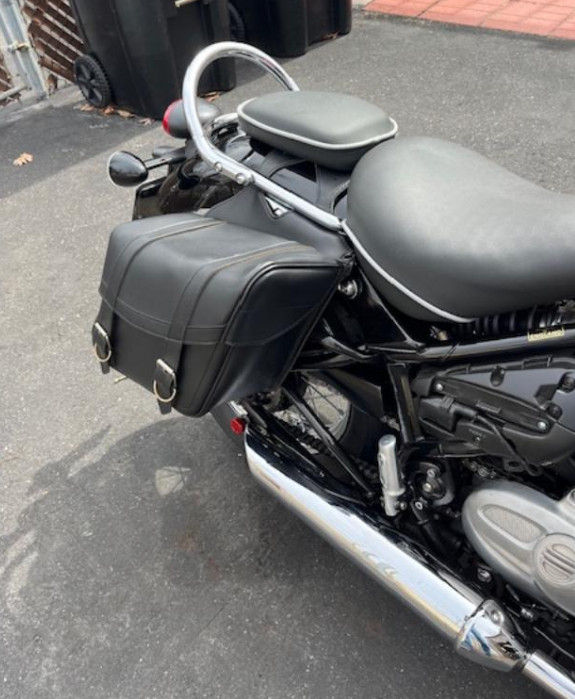 BLACK Set Pannier / Luggage Rails 2016+ Triumph Bobber & Speedmaster 1200 USA