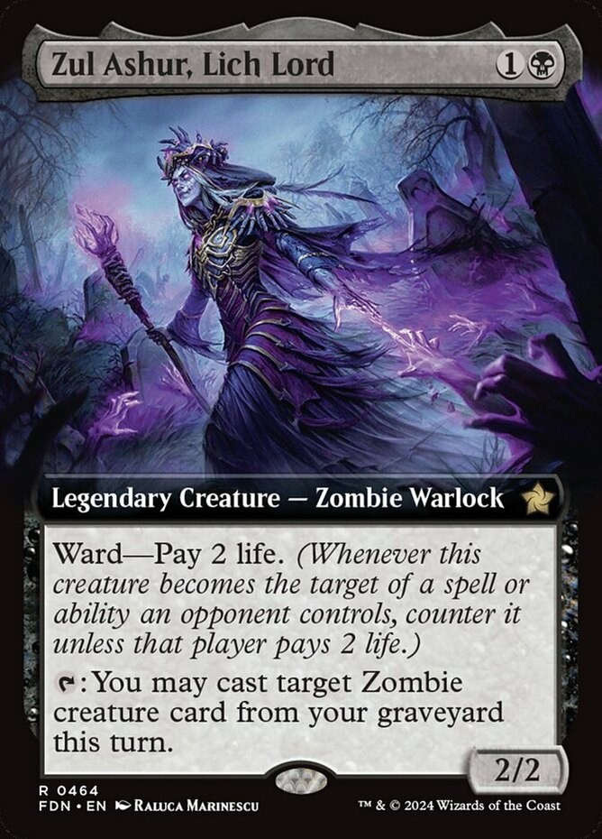 Light Play x 1 Zul Ashur, Lich Lord - Extended Art Foundations Variants
