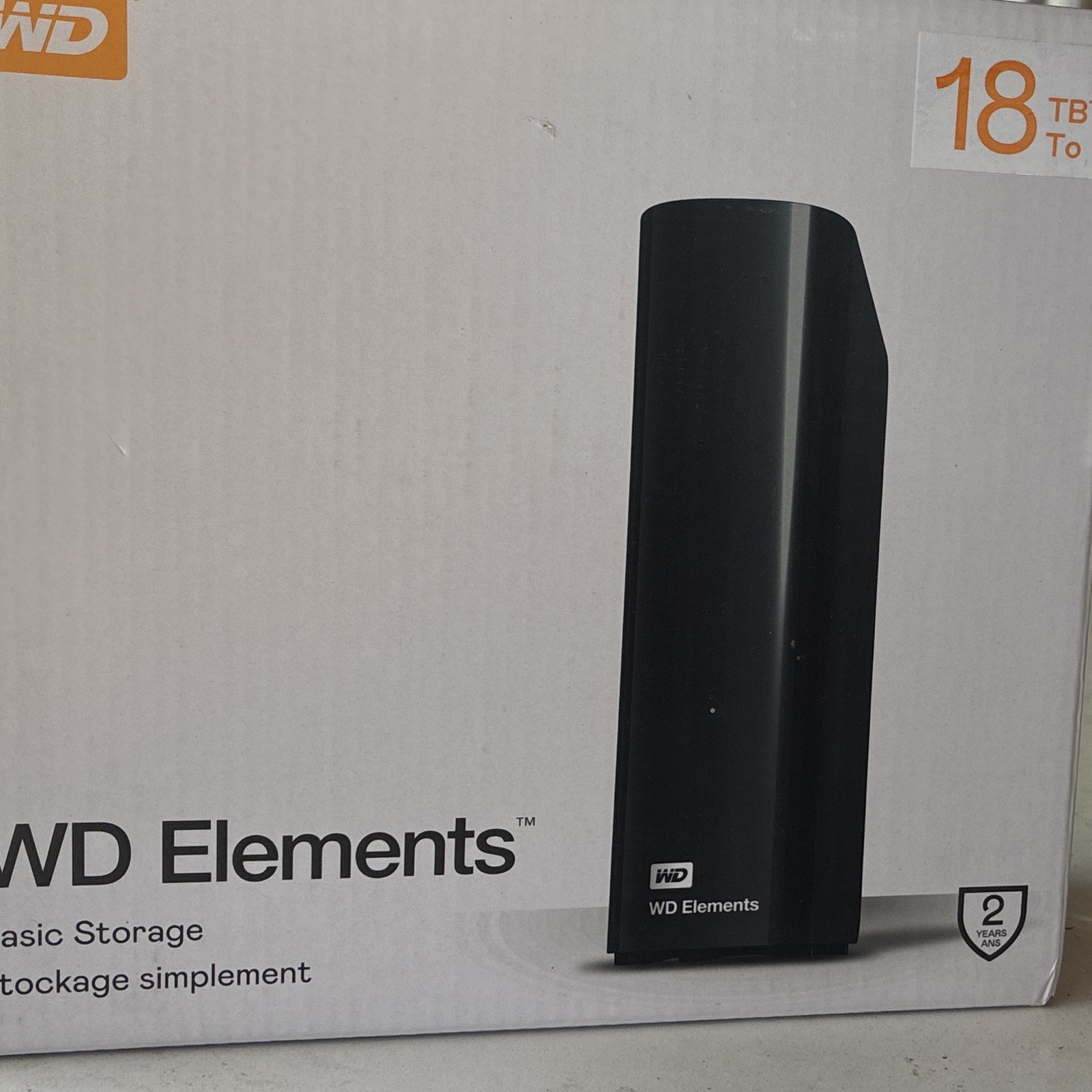 Western Digital WD Elements 18TB External Hard Shell, Adapter and USB only Western Digital WD Elements 18TB External Hard Shell, Adapter and USB only