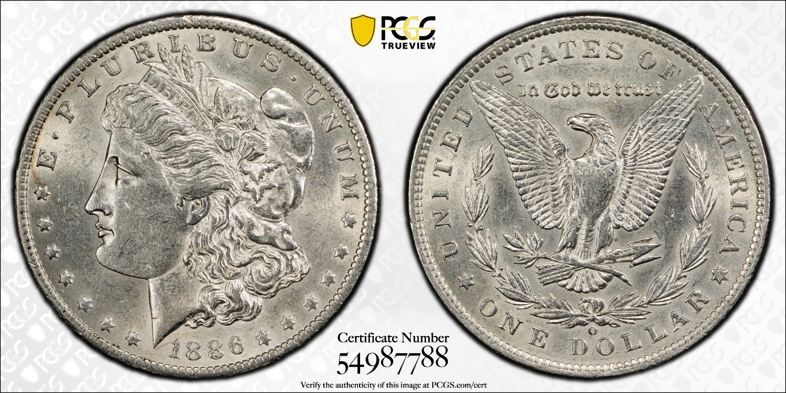 1886 O MORGAN SILVER DOLLAR PCGS AU58**** BETTER DATE/JUST GRADED GOLD SHIELD 1886 O MORGAN SILVER DOLLAR PCGS AU58**** BETTER DATE/JUST GRADED GOLD SHIELD