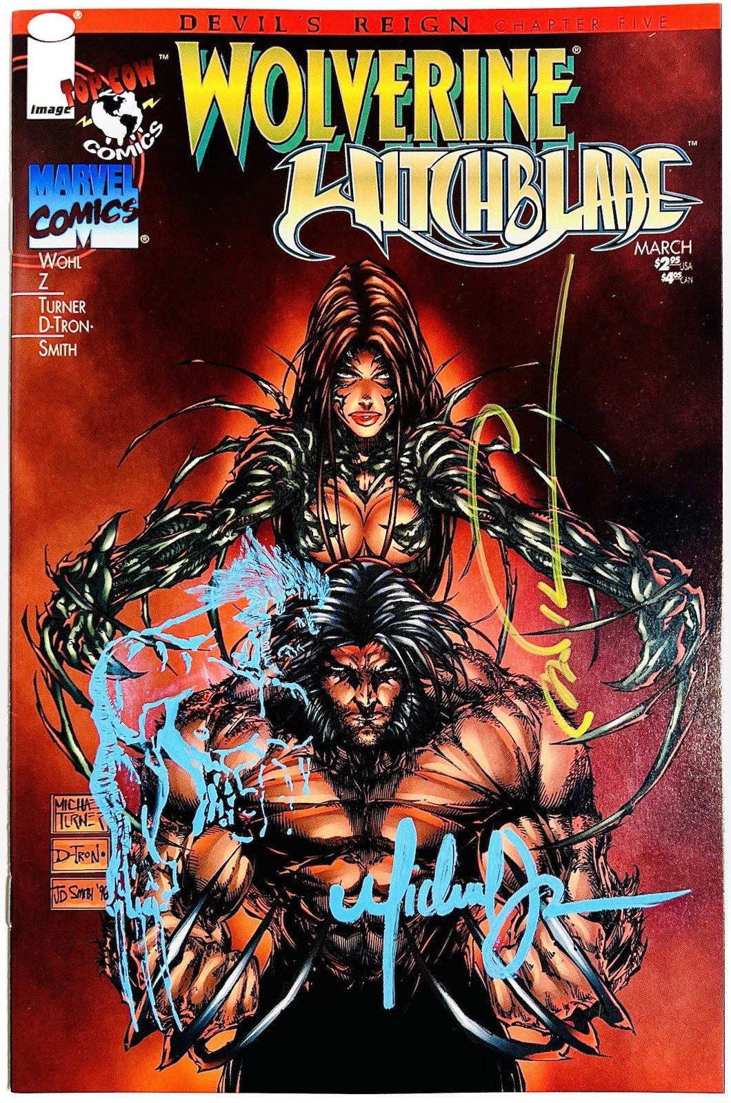 Wolverine Witchblade #1 Devil's Reign Chp 5 Marvel/Image/Topcow Turner Remarque