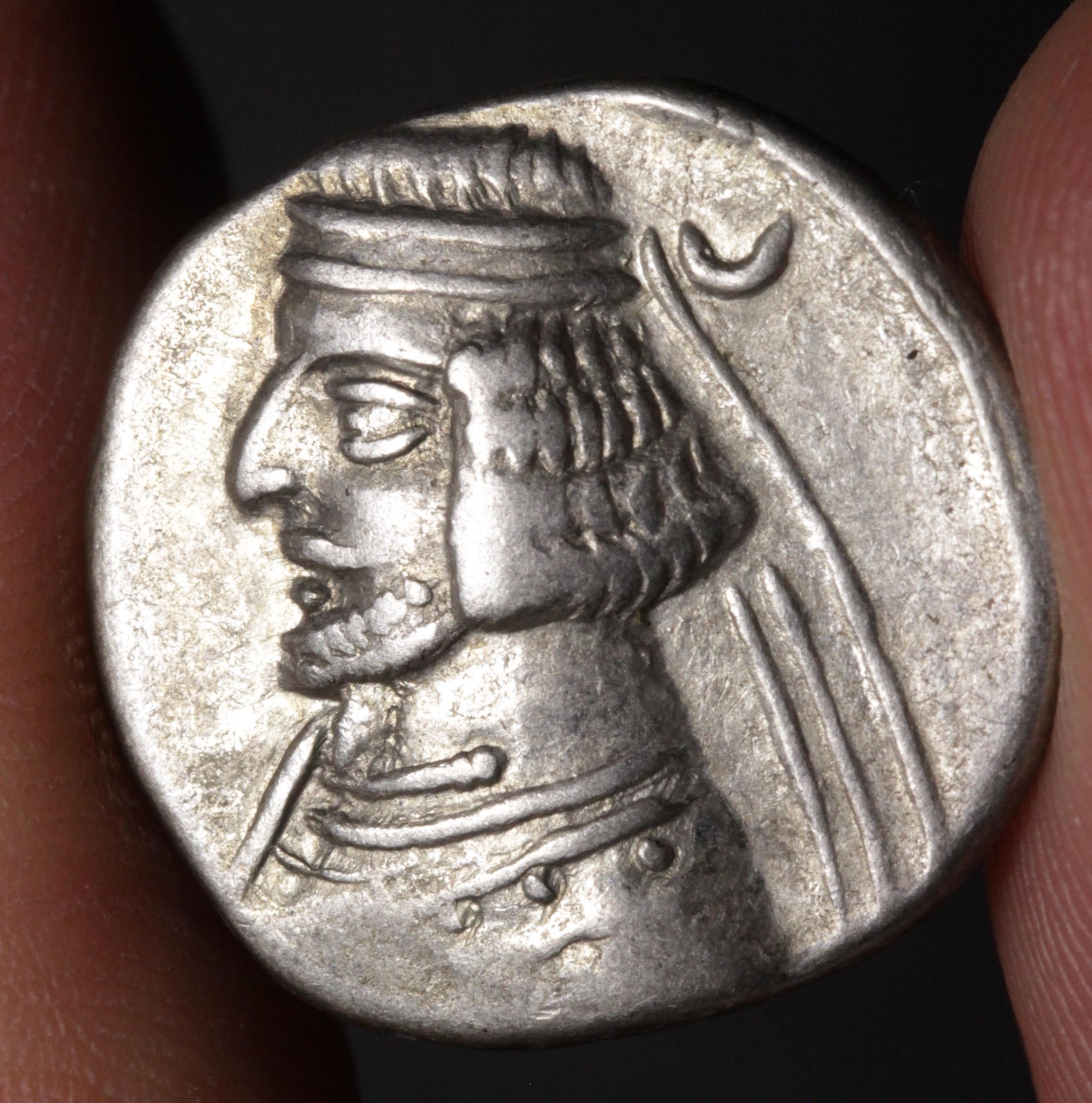 Parthian Empire Drachm 37BC Ancient Silver Coin King Phraates IV Parthia VF