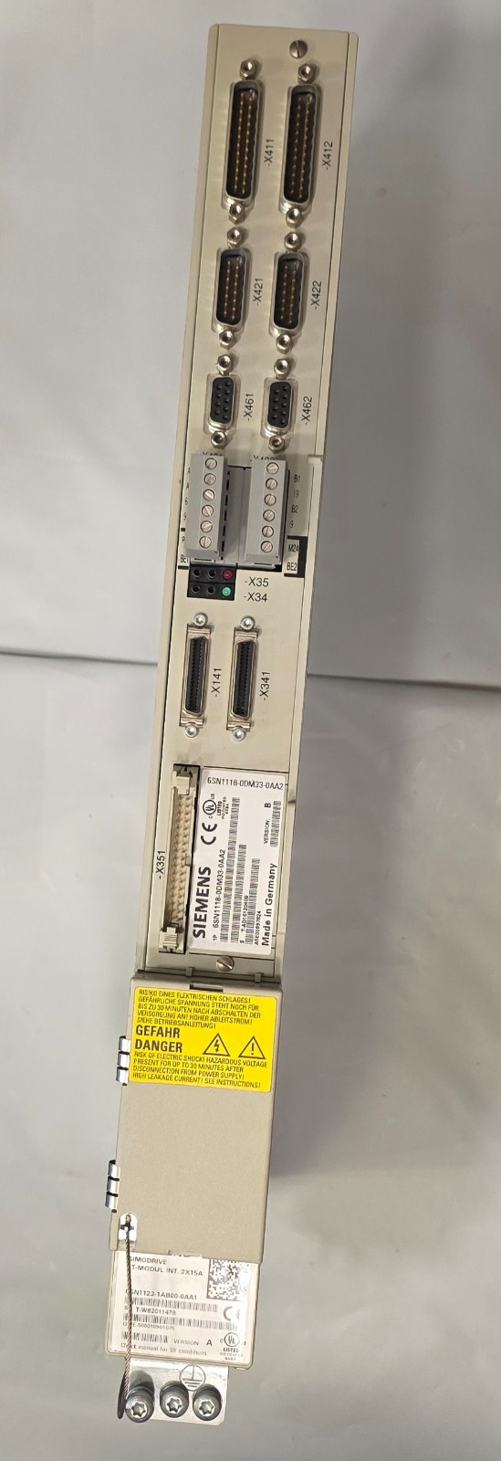 1 SIEMENS 6SN1123-1AB00-0AA2 SIMODRIVE LT-MODUL 2X15A / 6SN1118-0DM33-0AA2  (KB)