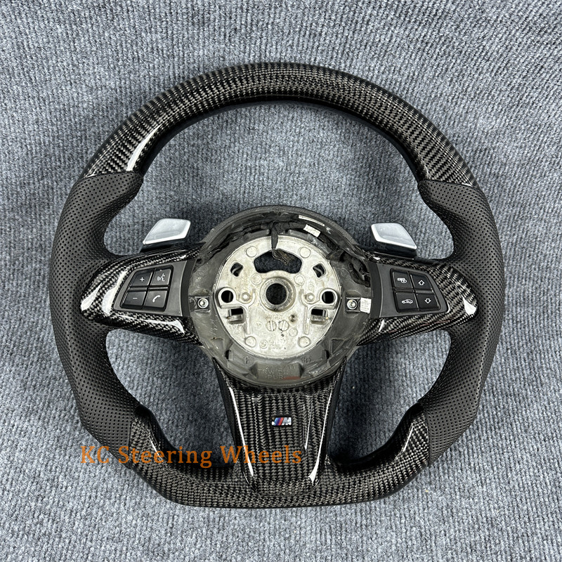Custom black leather carbon fiber sport Steering Wheel for 2009-2016 BMW Z4