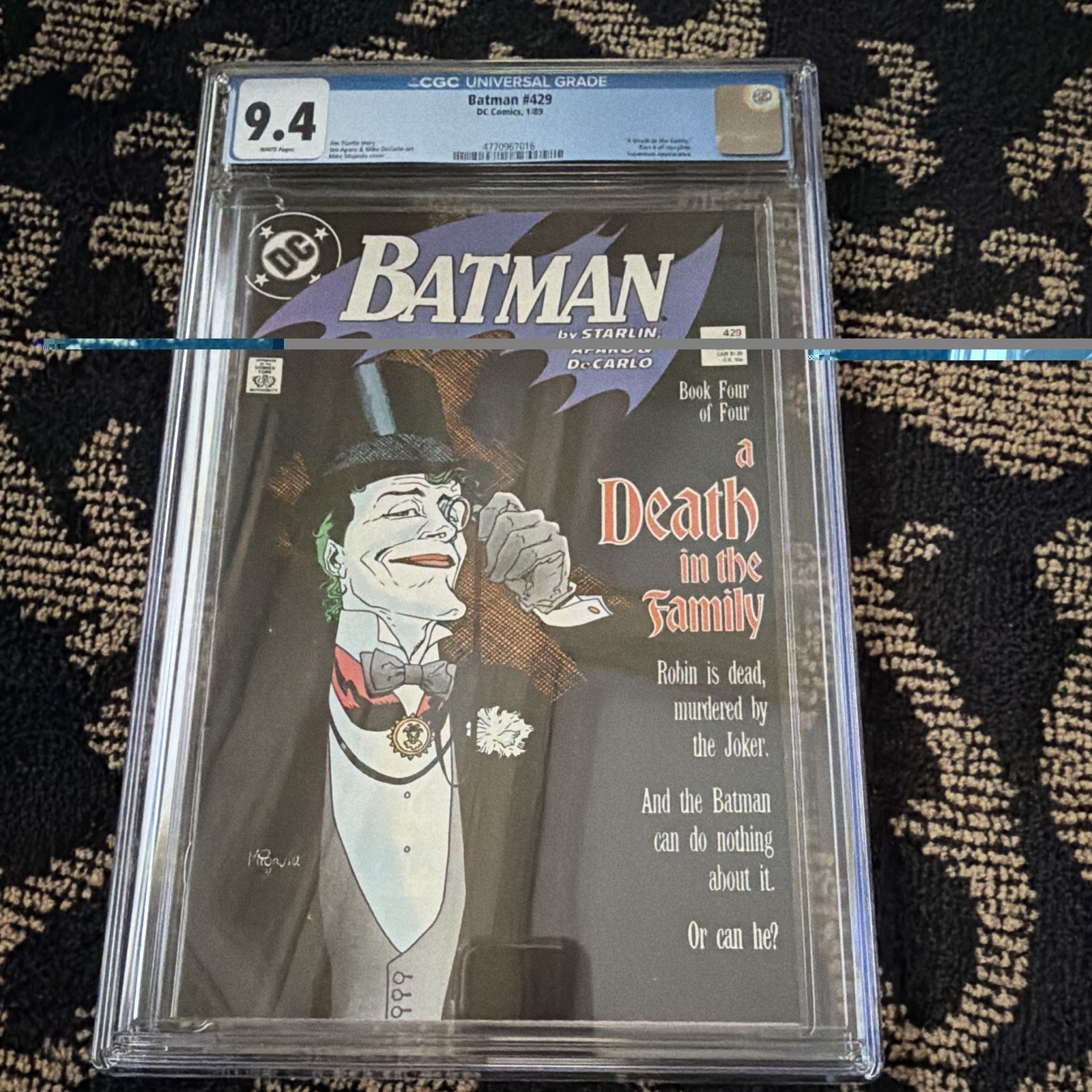 Batman #429 CGC 9.4 (1988) DC Comics A Death in the Family Joker Very Hot