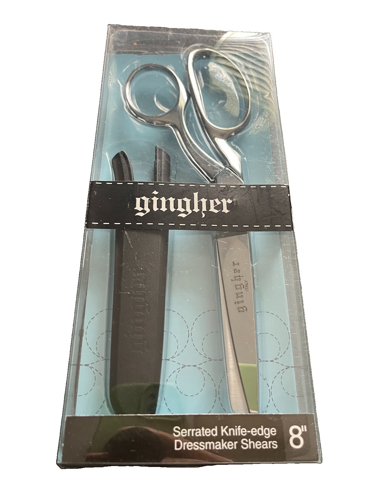 Gingher 8in Serrated/Knife Edge Dressmaker\'s Shears New