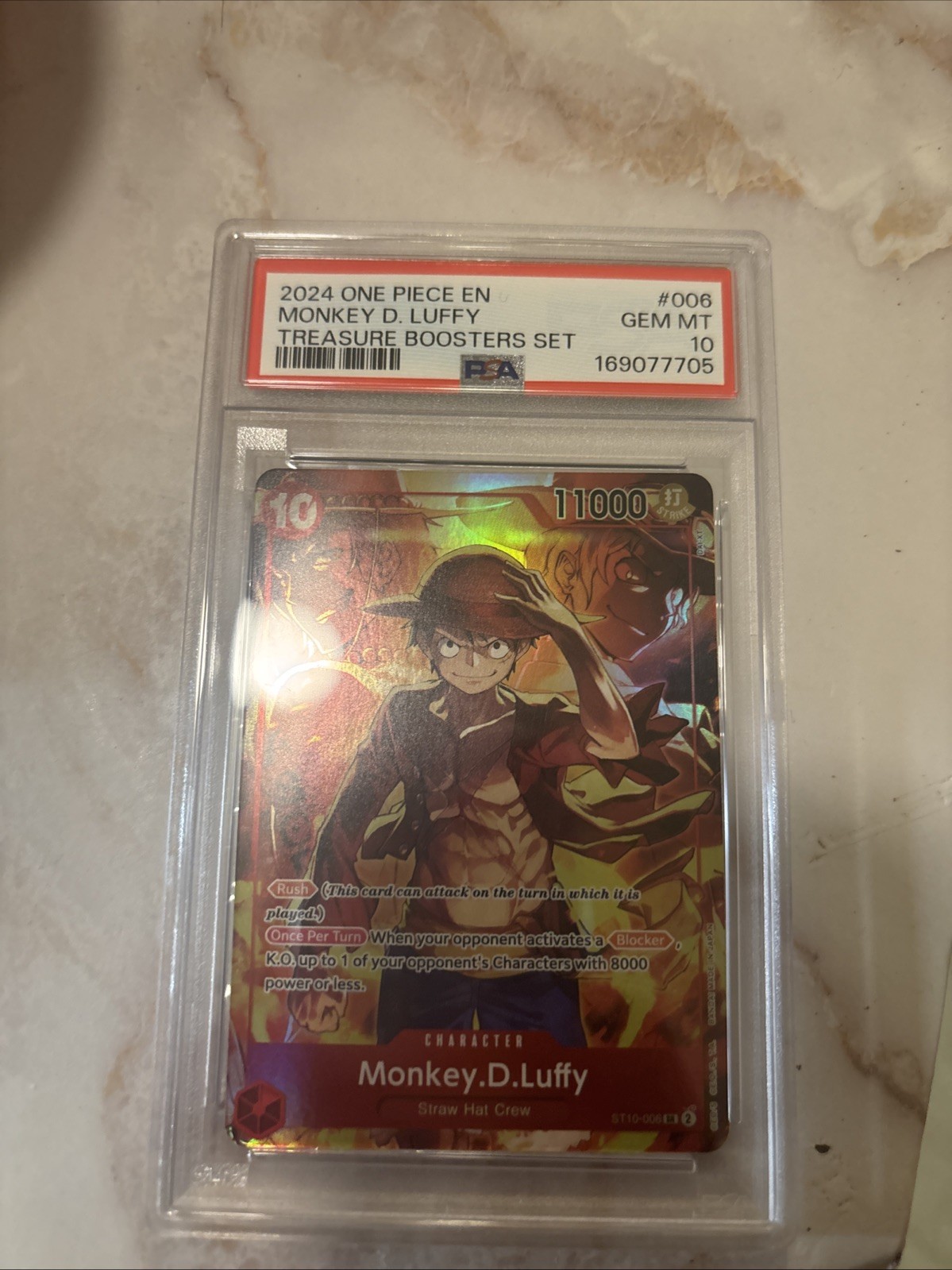 2024 One Piece MONKEY D. LUFFY Promos Treasure Boosters Set #006 PSA 10