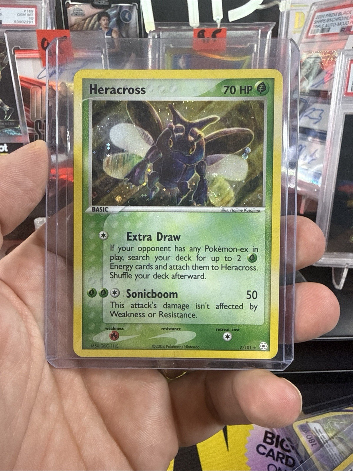 2004 PokemonHeracross 7/101 Hidden Legends Holo Low Play 2004 PokemonHeracross 7/101 Hidden Legends Holo Low Play