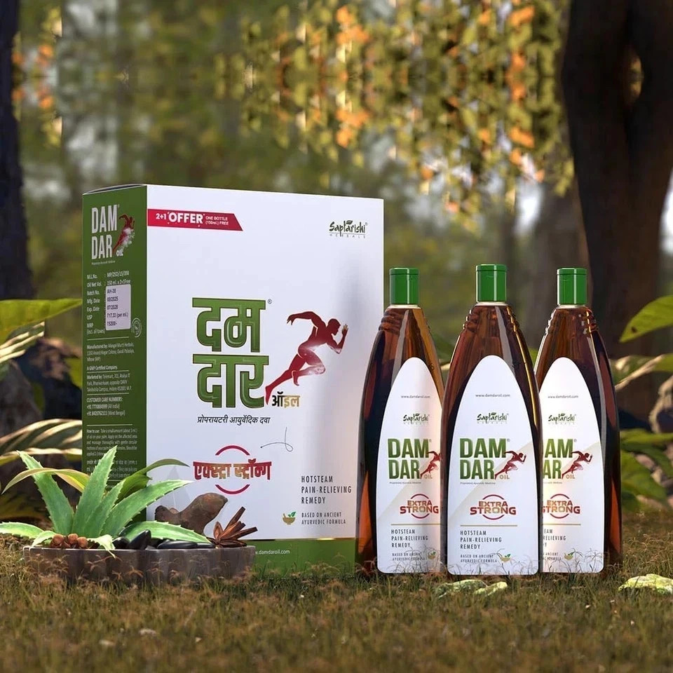 Damdar Oil – Ayurvedic Pain Relief Oil Pack of 3 × 150 ml (Total 450 ml)