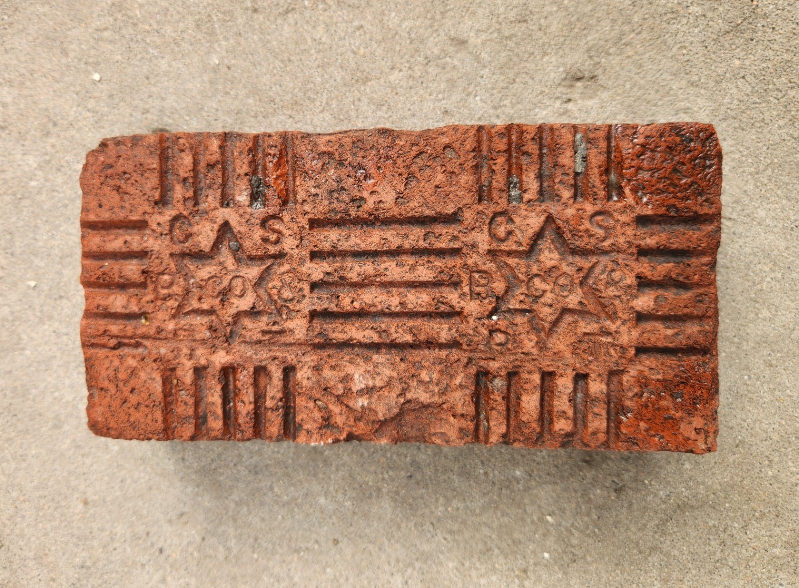 Coffeyville Ks Antique Red Sidewalk Paver Brick