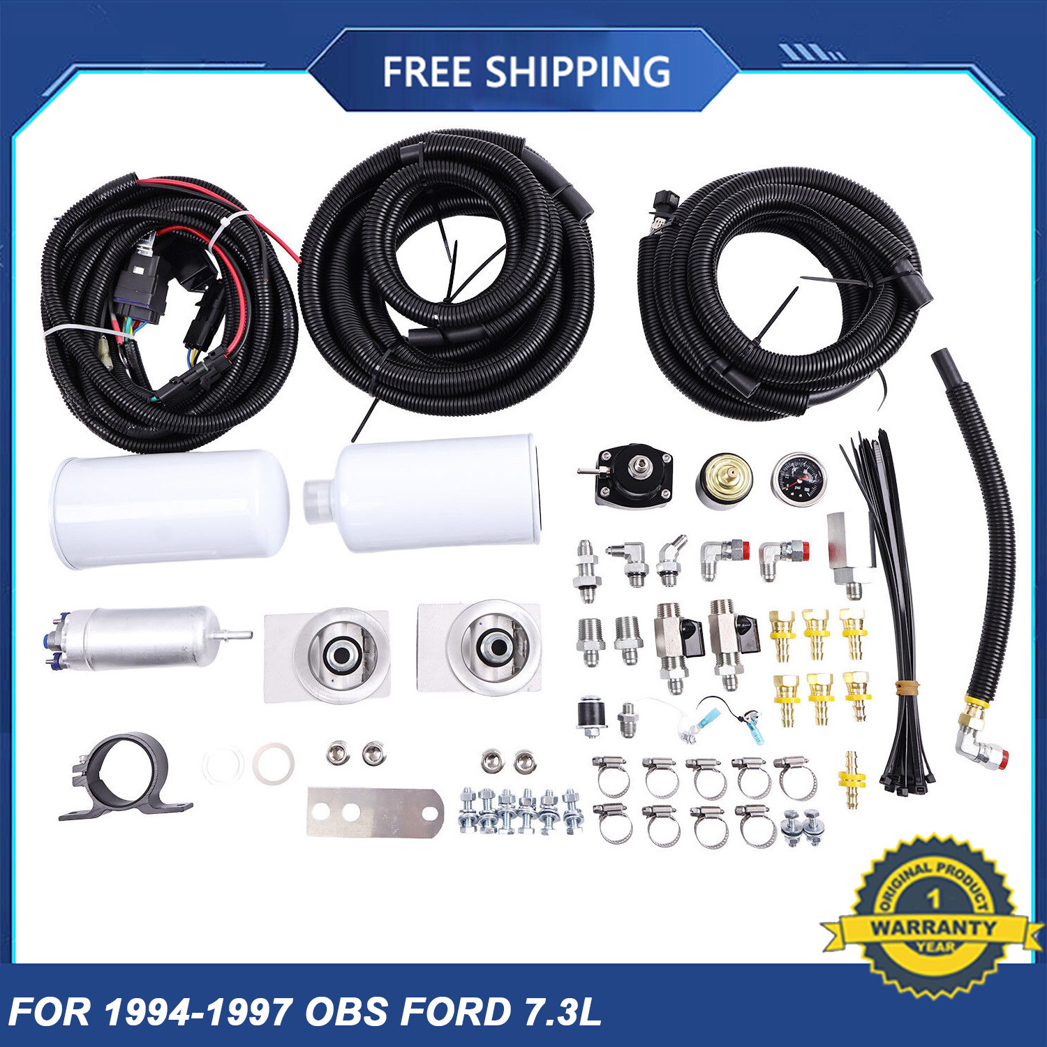 Powerstroke Complete Electric Fuel Pump Conversion Kit For 1994-97 OBS Ford 7.3L