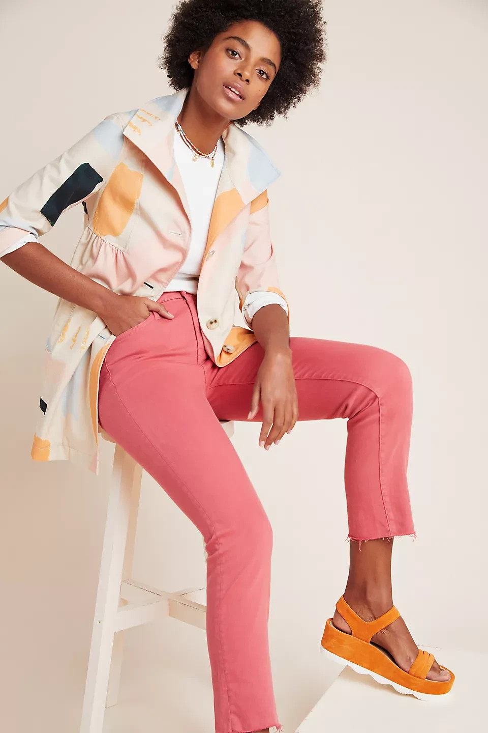 Moglea by Anthropologie Womens Multicolor Abstract Print Daybreak Trench Coat 6 Moglea by Anthropologie Womens Multicolor Abstract Print Daybreak Trench Coat 6