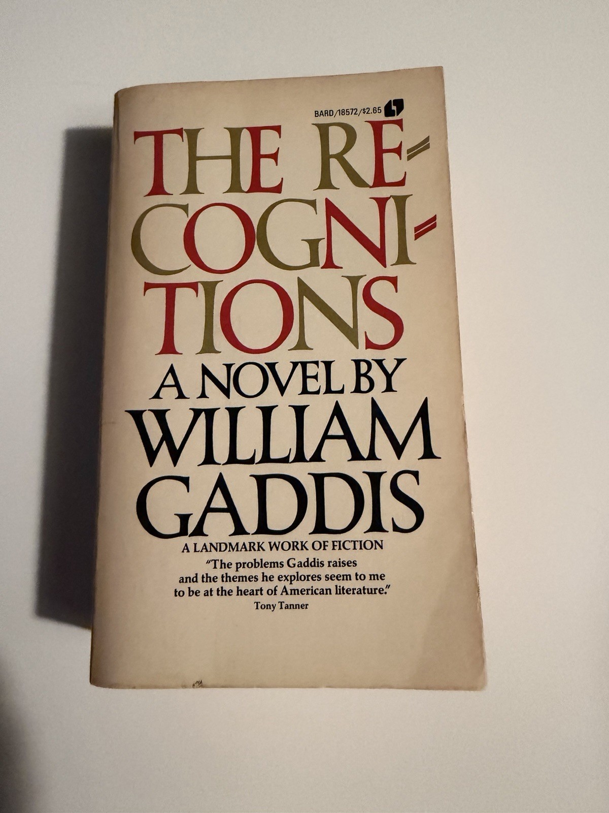 THE RECOGNITIONS by William Gaddis - 1974 Mass Market Pb RARE THE RECOGNITIONS by William Gaddis - 1974 Mass Market Pb RARE