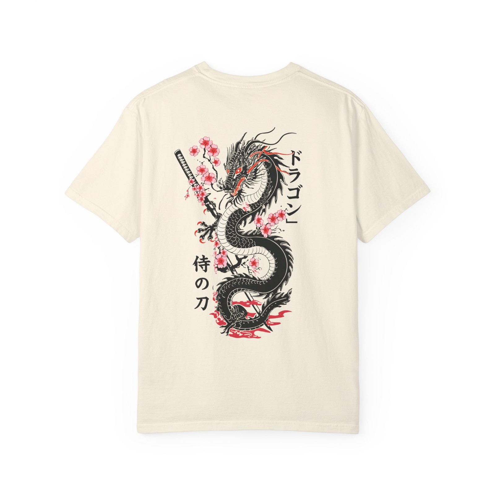 Dragon Zen Samurai Kanji Tee Shirt Japanese Tokyo Streetwear Martial Arts