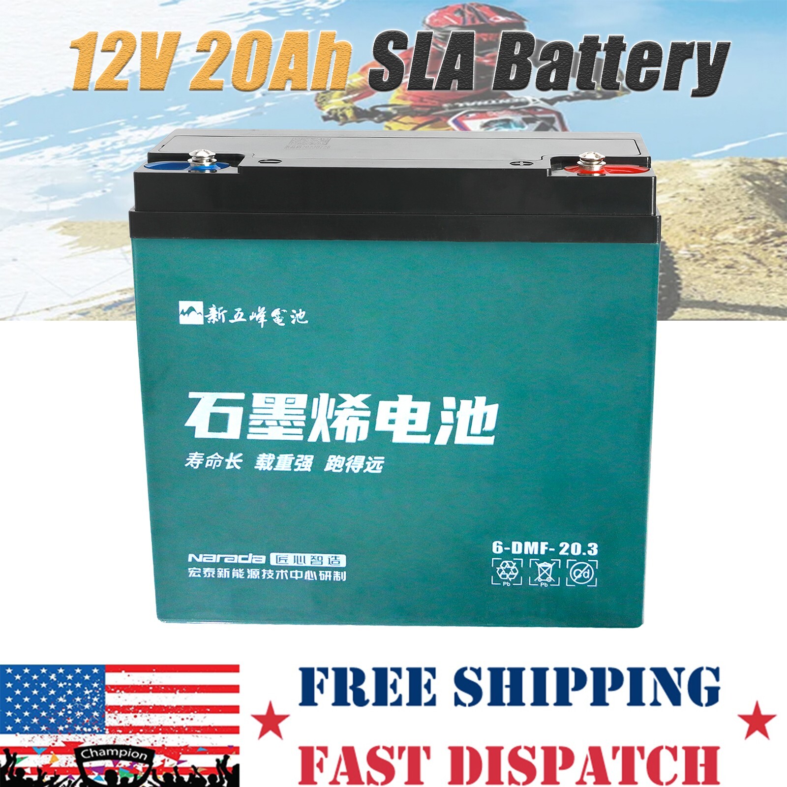 6-DMF-20 6-DZM-20 6-DZF-20 12V 20Ah Battery for Go Kart Scooter ATV Buggy Quad 6-DMF-20 6-DZM-20 6-DZF-20 12V 20Ah Battery for Go Kart Scooter ATV Buggy Quad