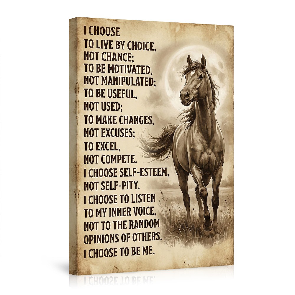 Inspiring Horse Motivational Quote Poster Wall Art for Home Office Decor Posters