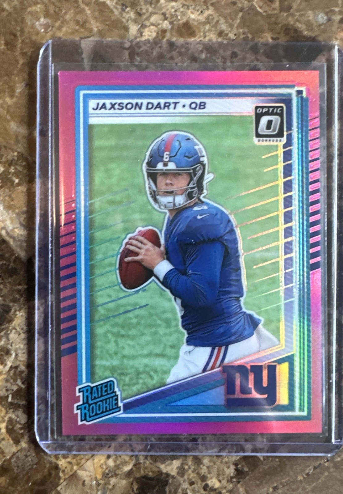 2025 Panini Donruss - Rated Rookie Jaxson Dart #400 Optic Preview Pink Prizm...