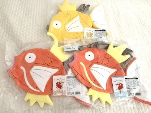 Pokemon Center Magikarp Shoulder Bag Male Female Gold Pika Pika Box 3 Set Japan