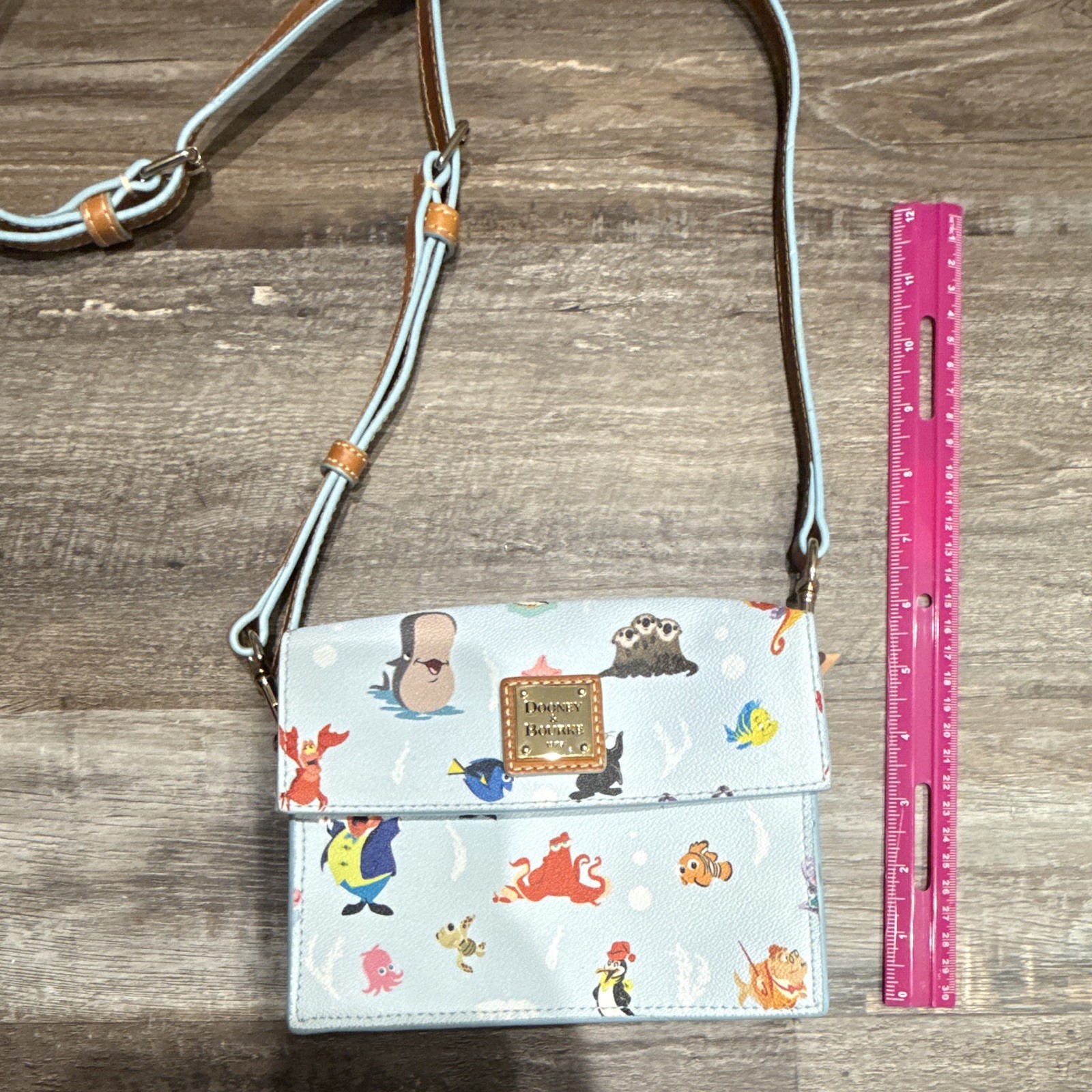 Dooney & Bourke Disney Ocean Friends Little Mermaid Crossbody Bag Light Blue S