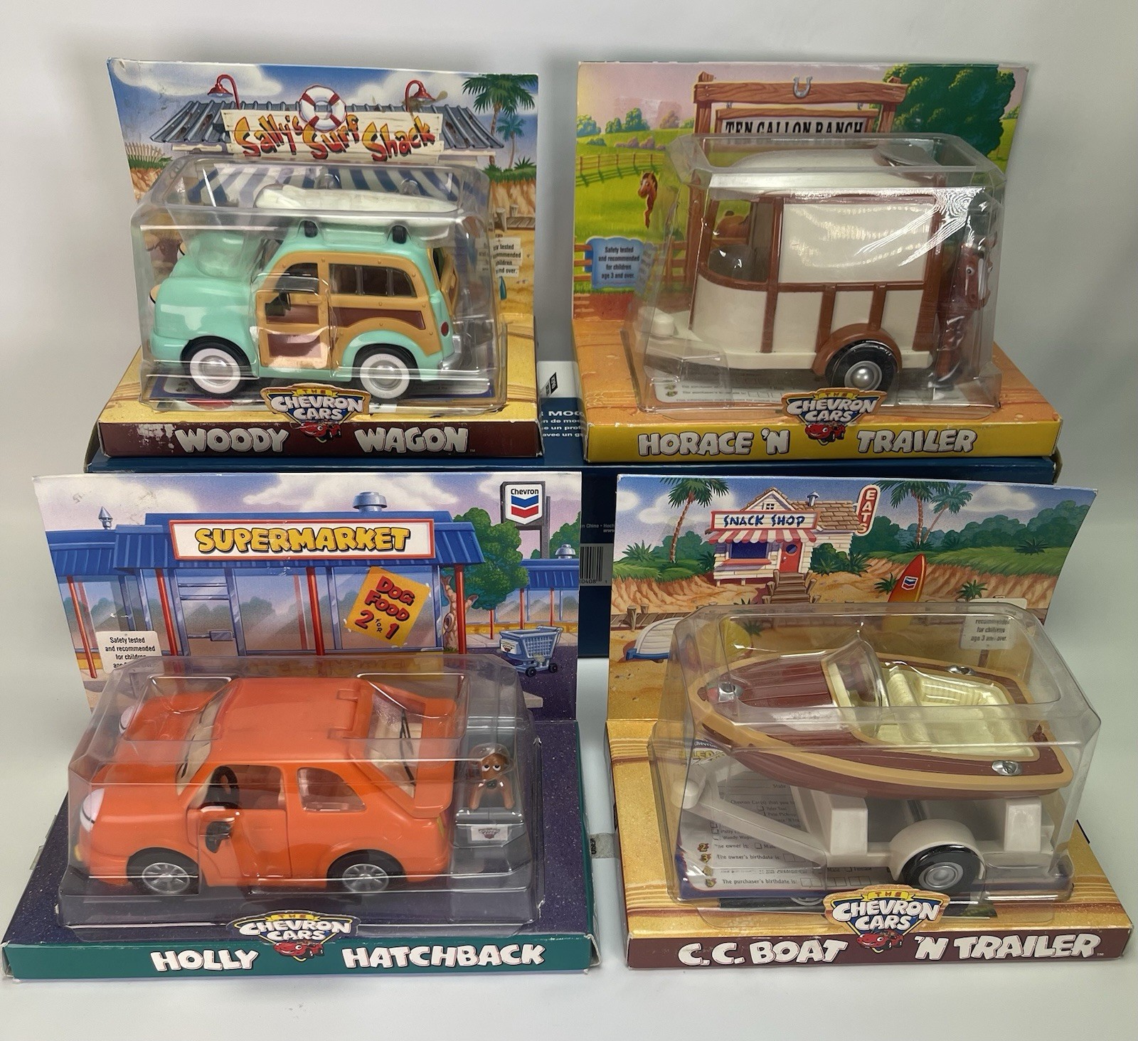 Vintage Chevron Cars Collectible Lot of 4 – 1997–1999